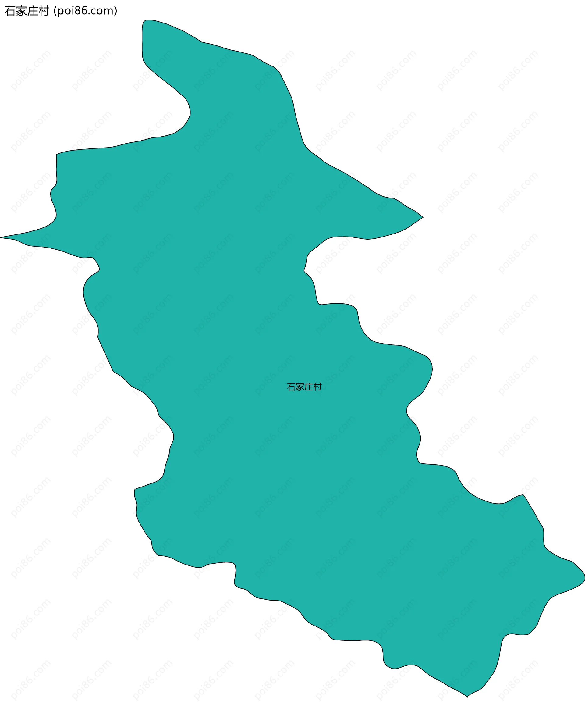 石家庄村边界地图