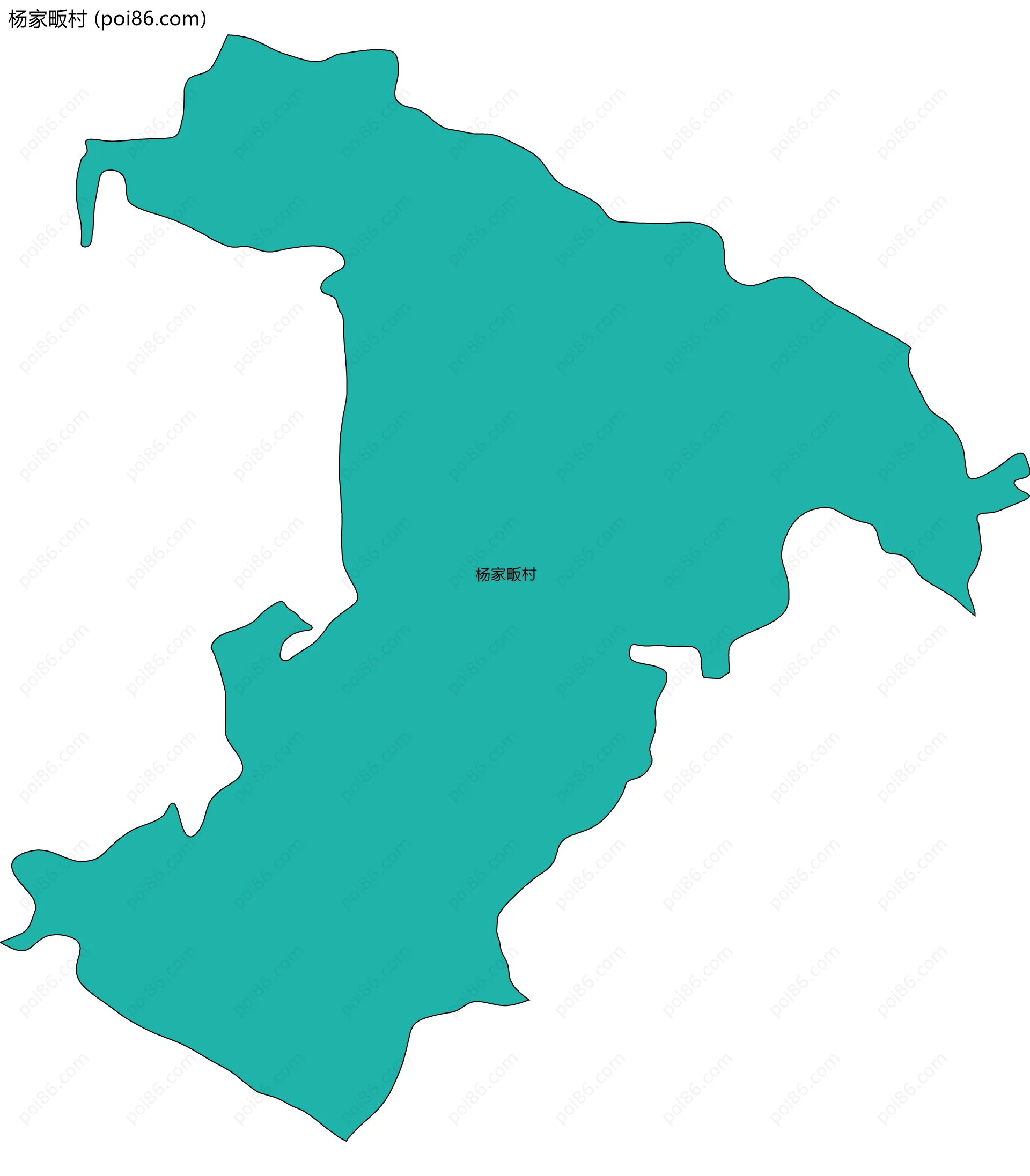 杨家畈村边界地图