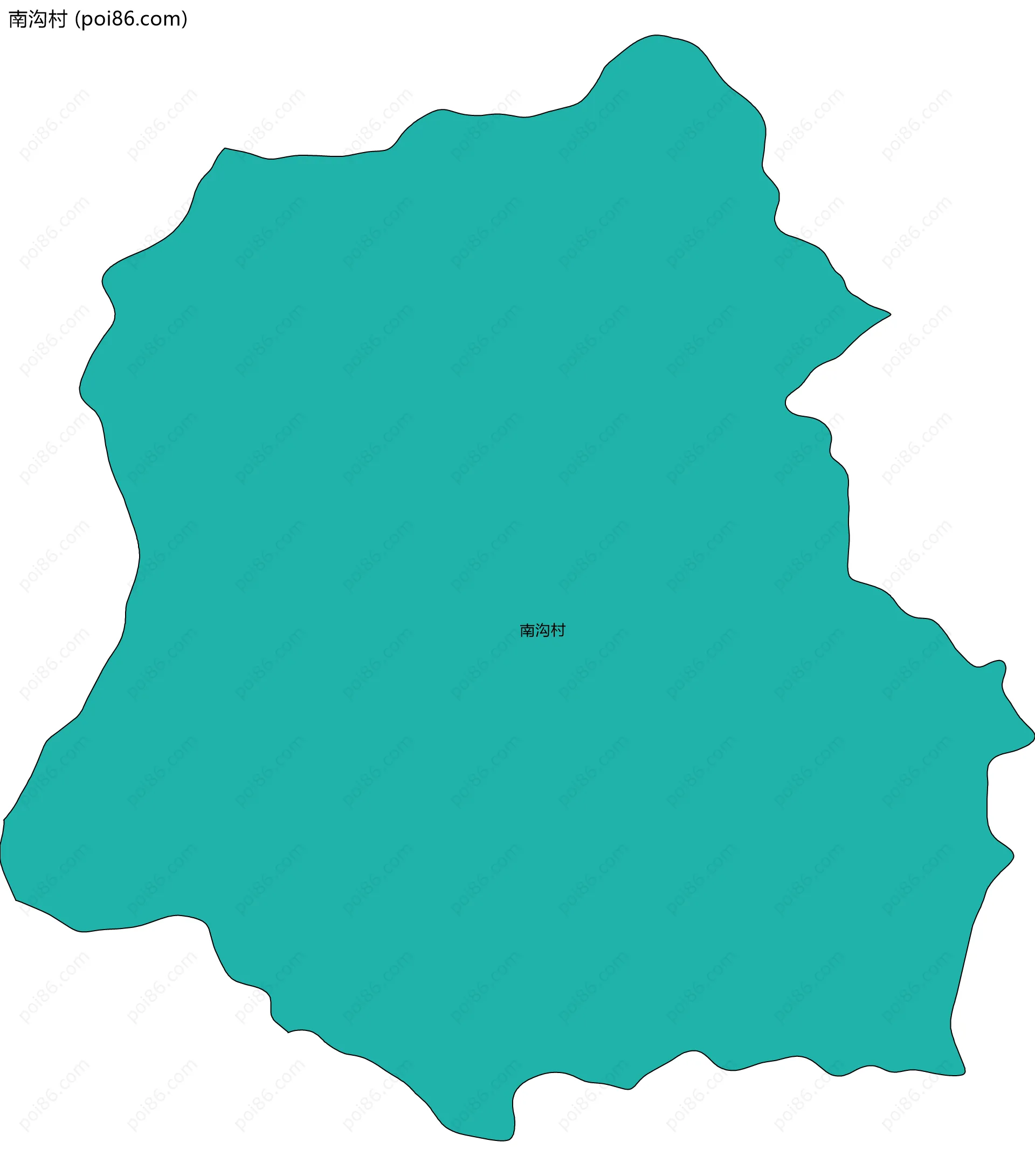 南沟村边界地图