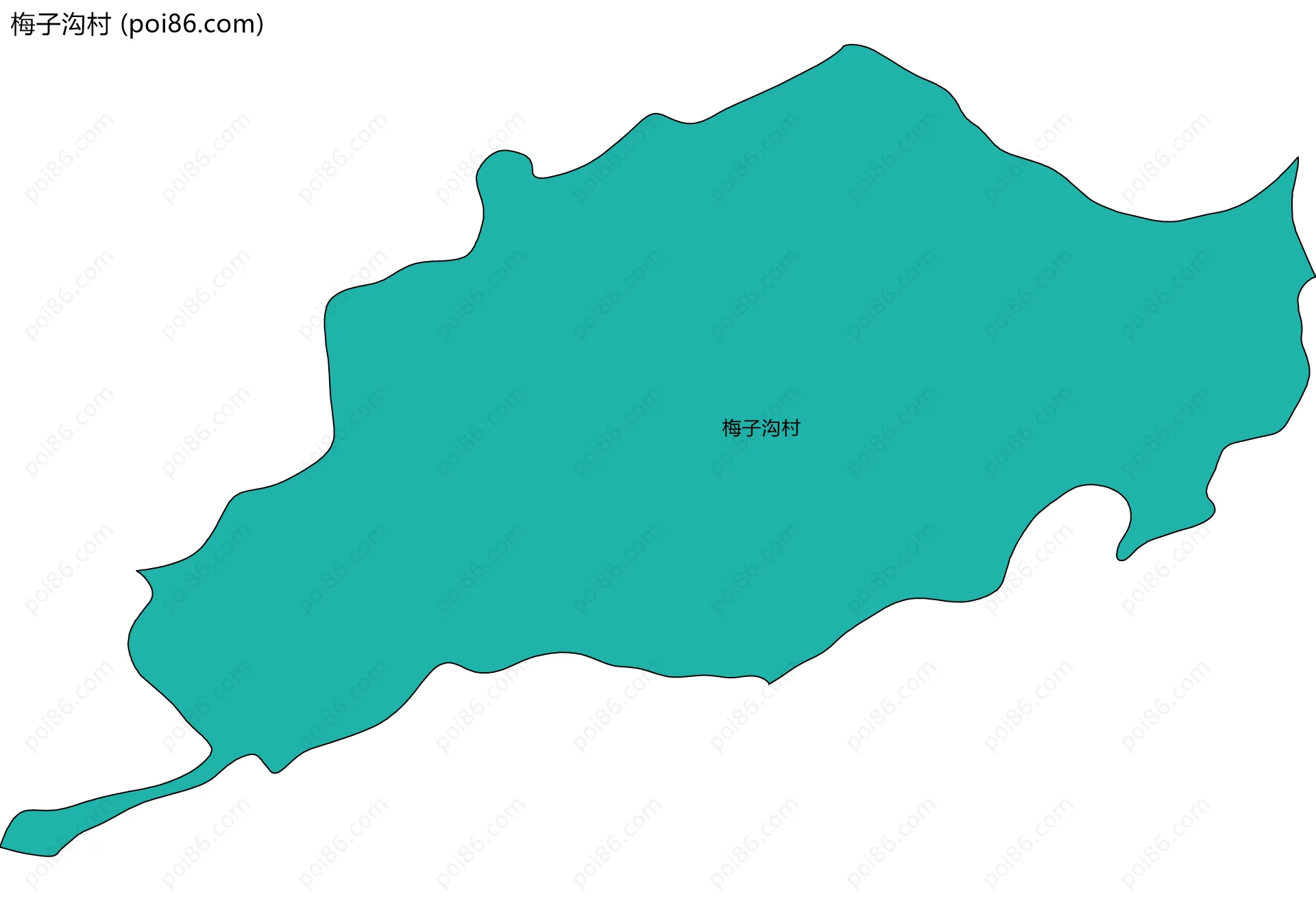 梅子沟村边界地图