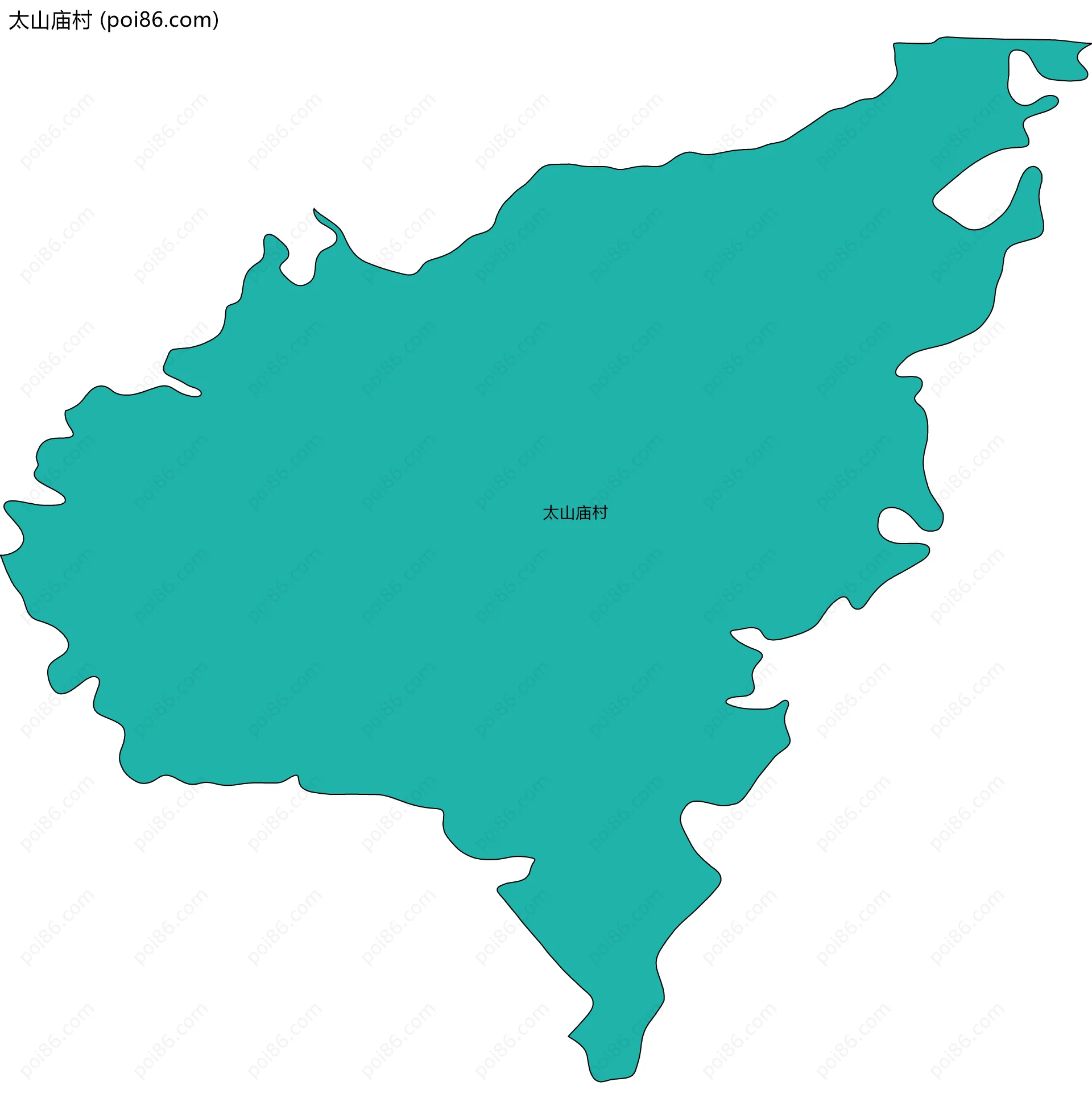 太山庙村边界地图