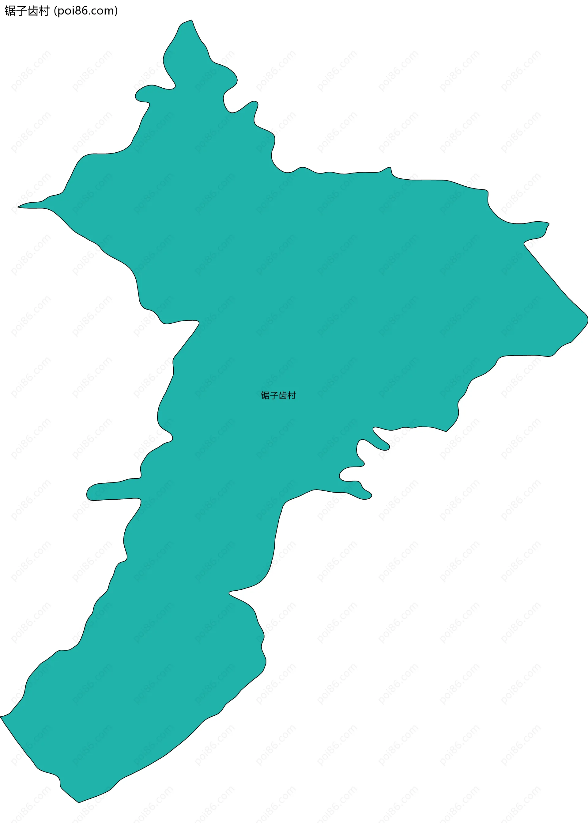 锯子齿村边界地图