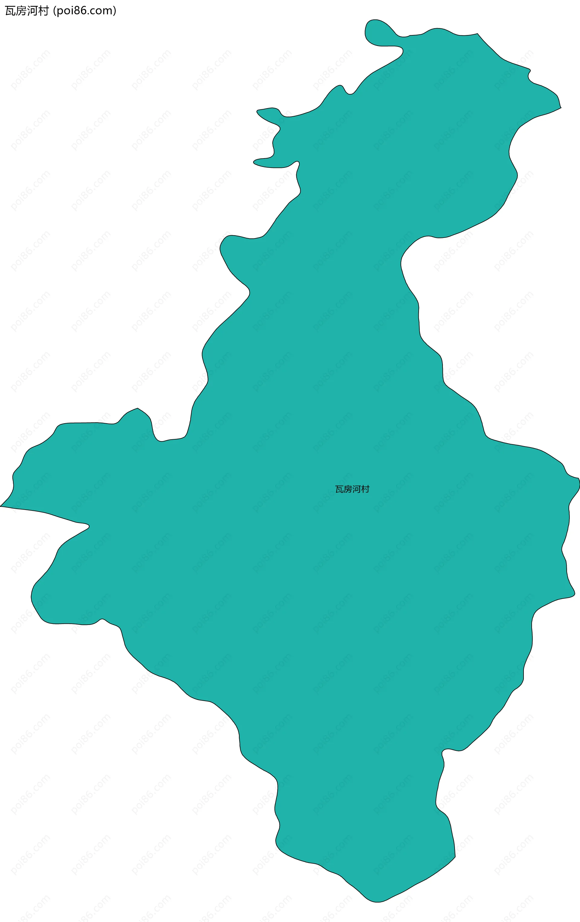 瓦房河村边界地图