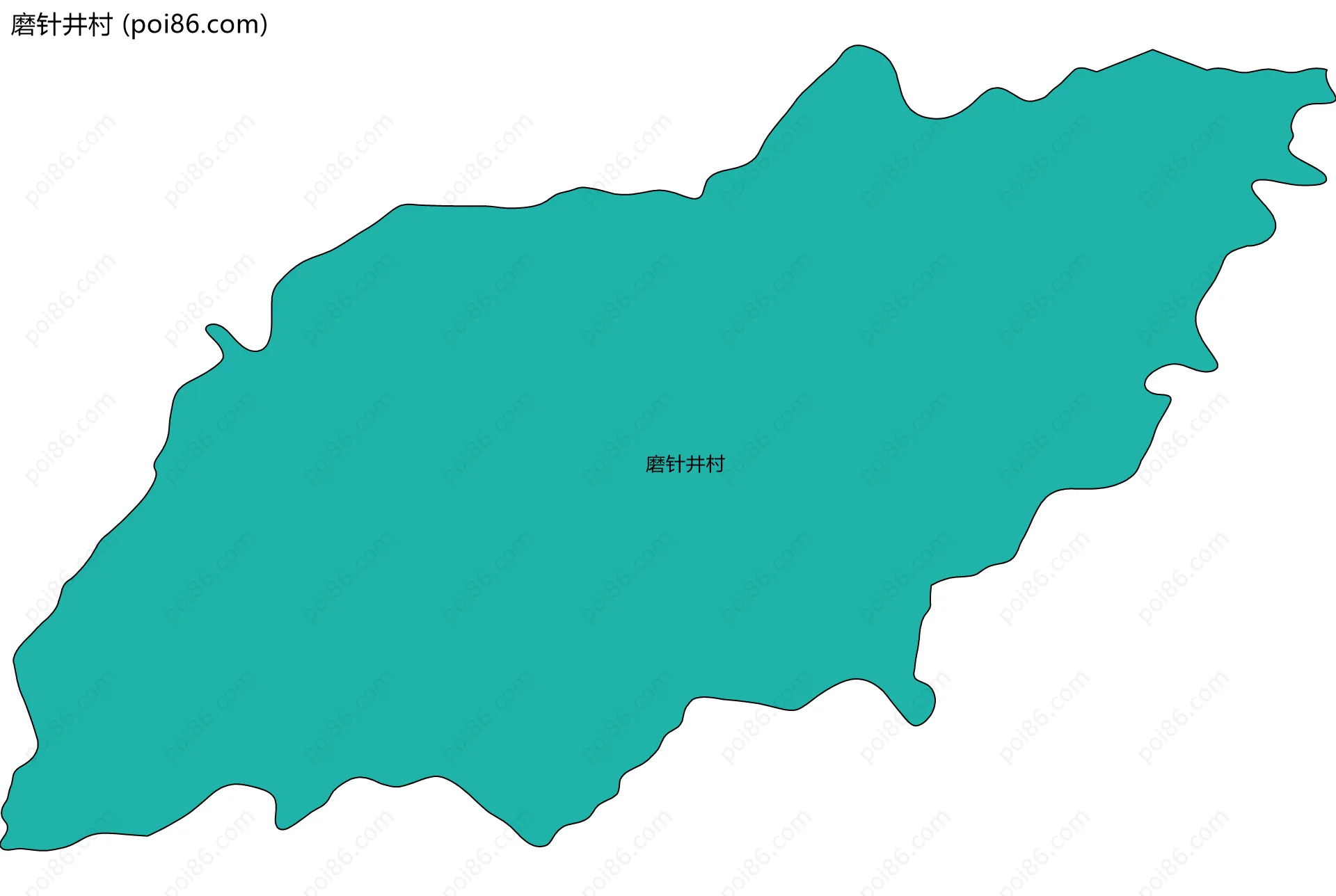 磨针井村边界地图