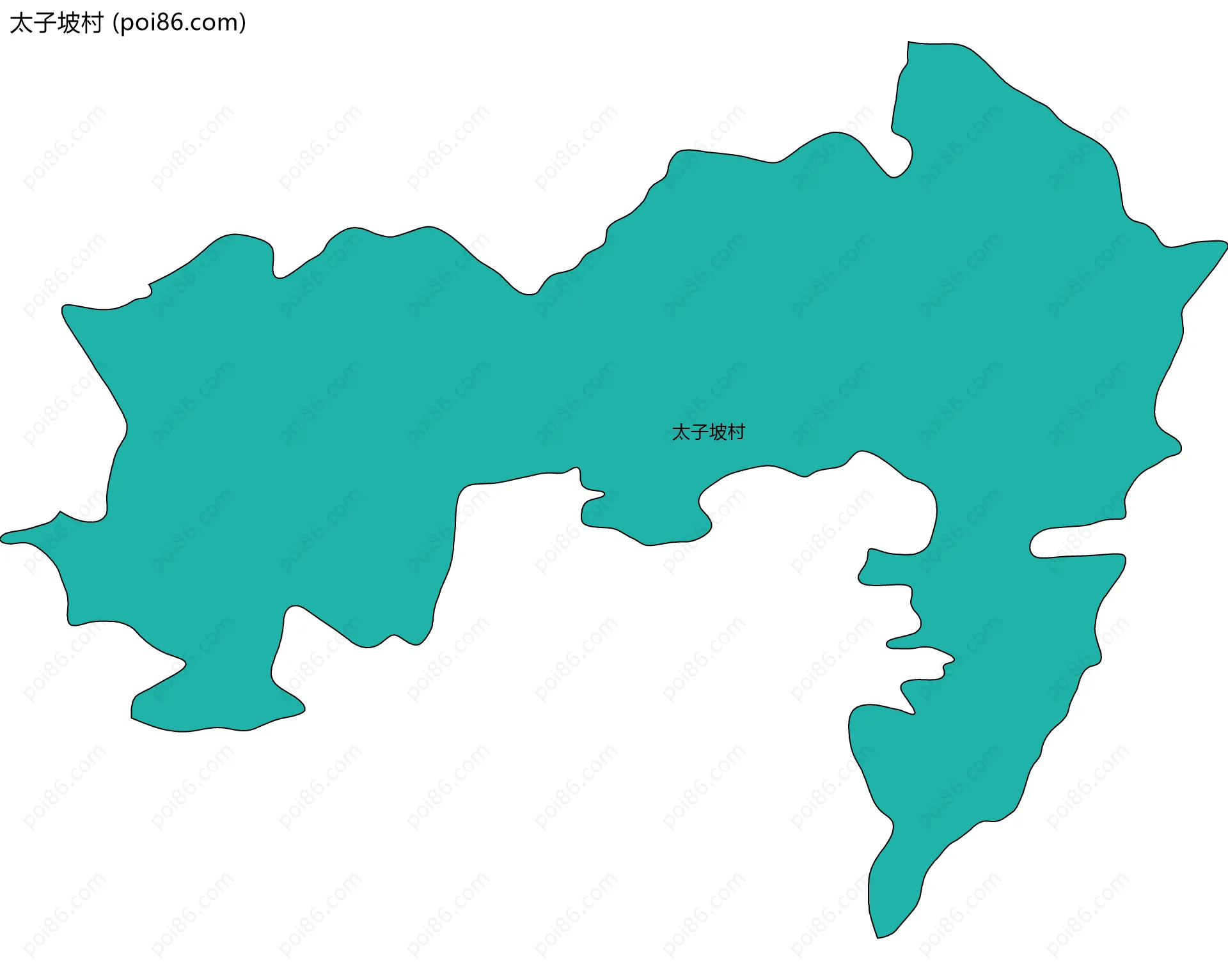 太子坡村边界地图