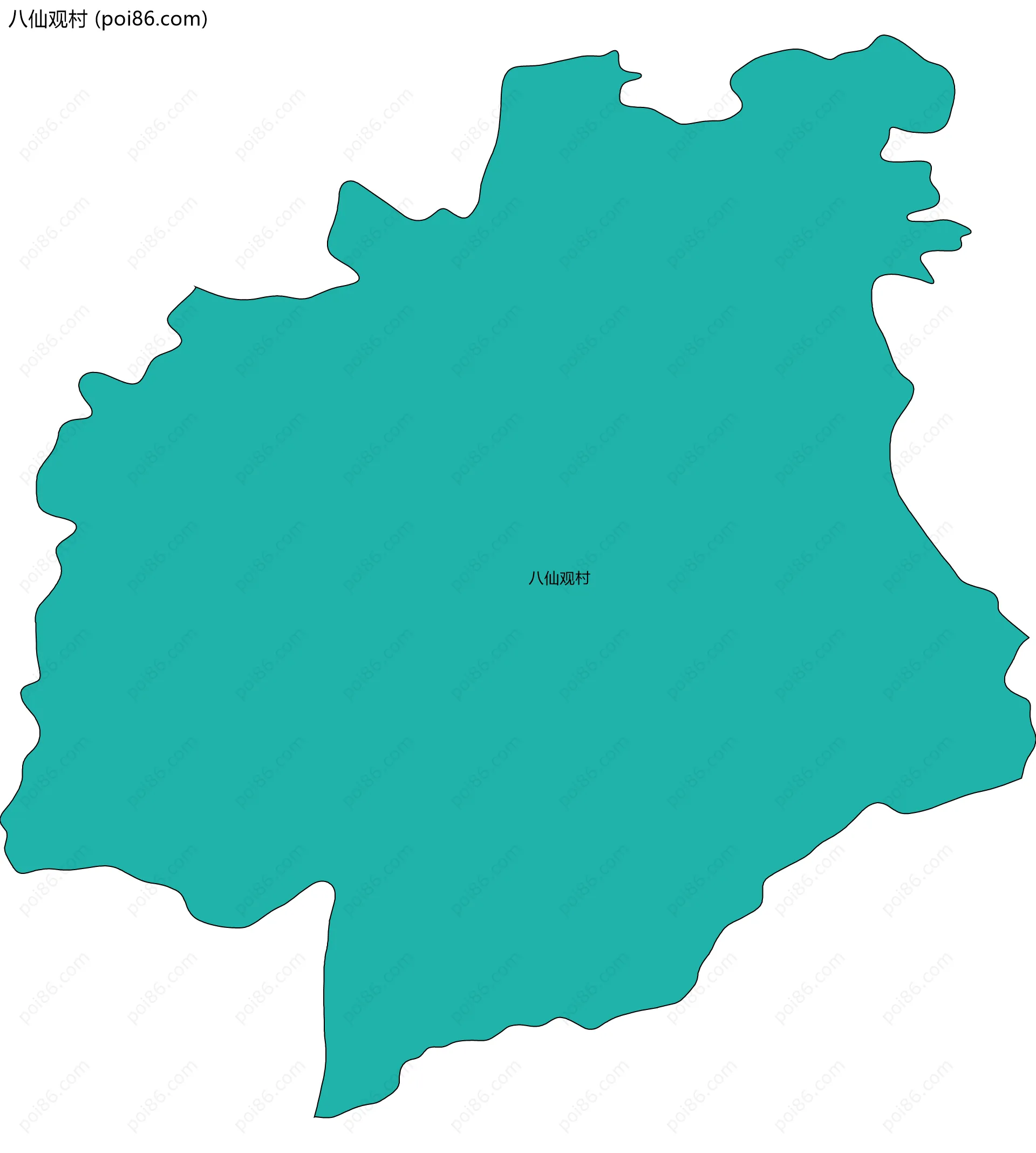 八仙观村边界地图