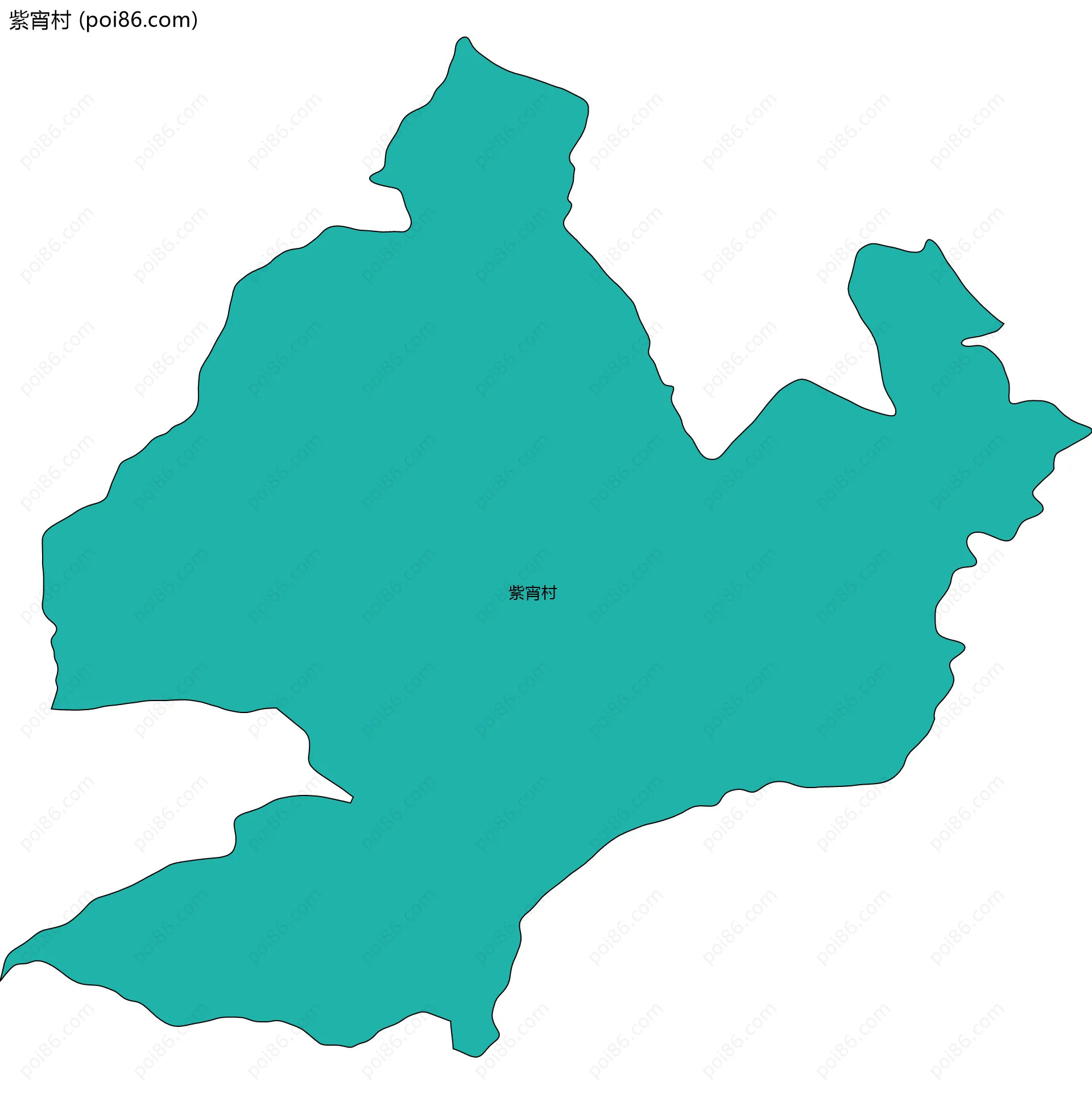 紫宵村边界地图