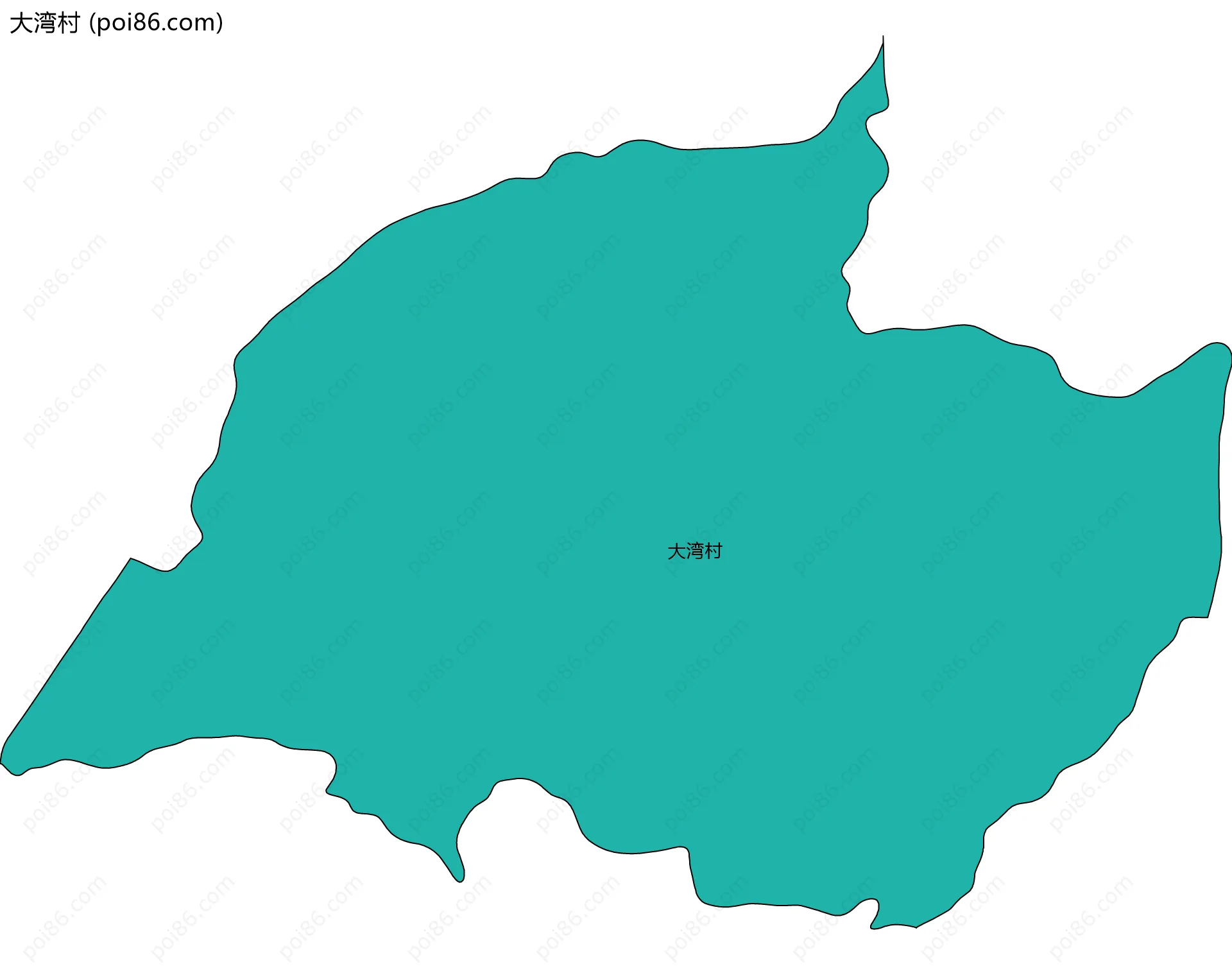 大湾村边界地图