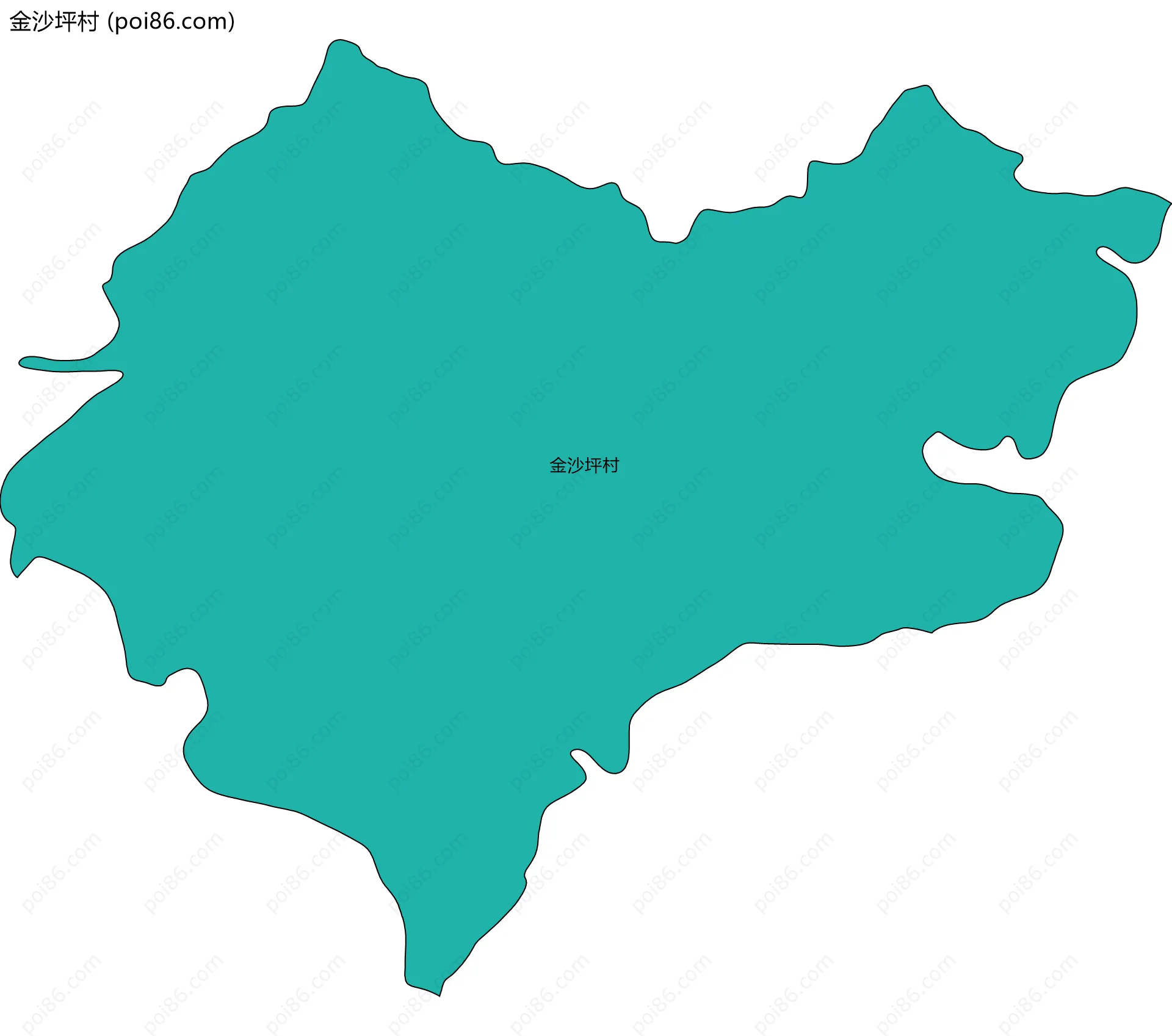 金沙坪村边界地图