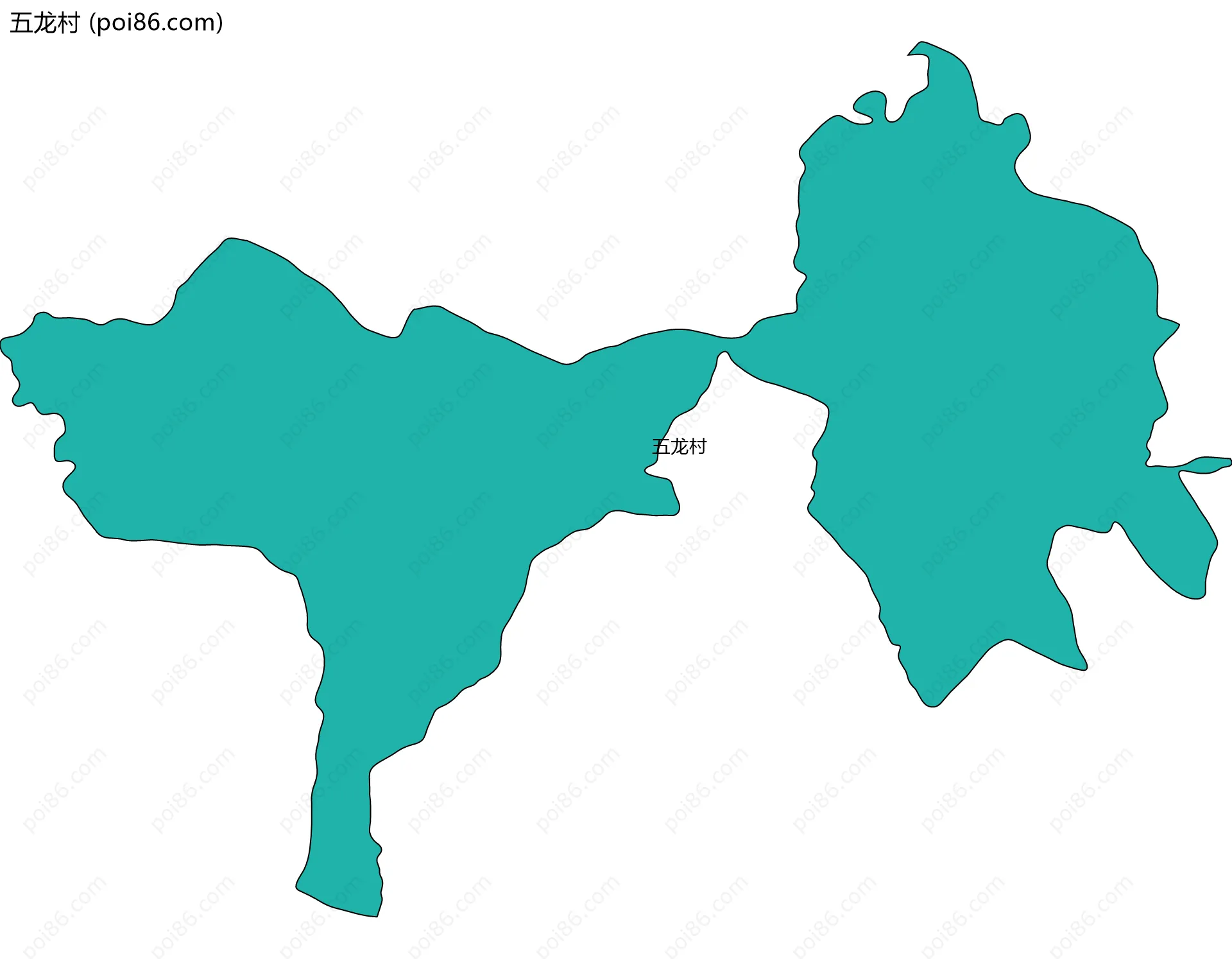 五龙村边界地图