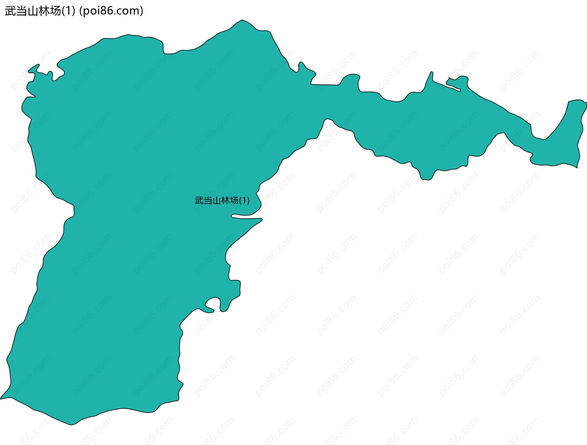 武当山林场(1)边界地图