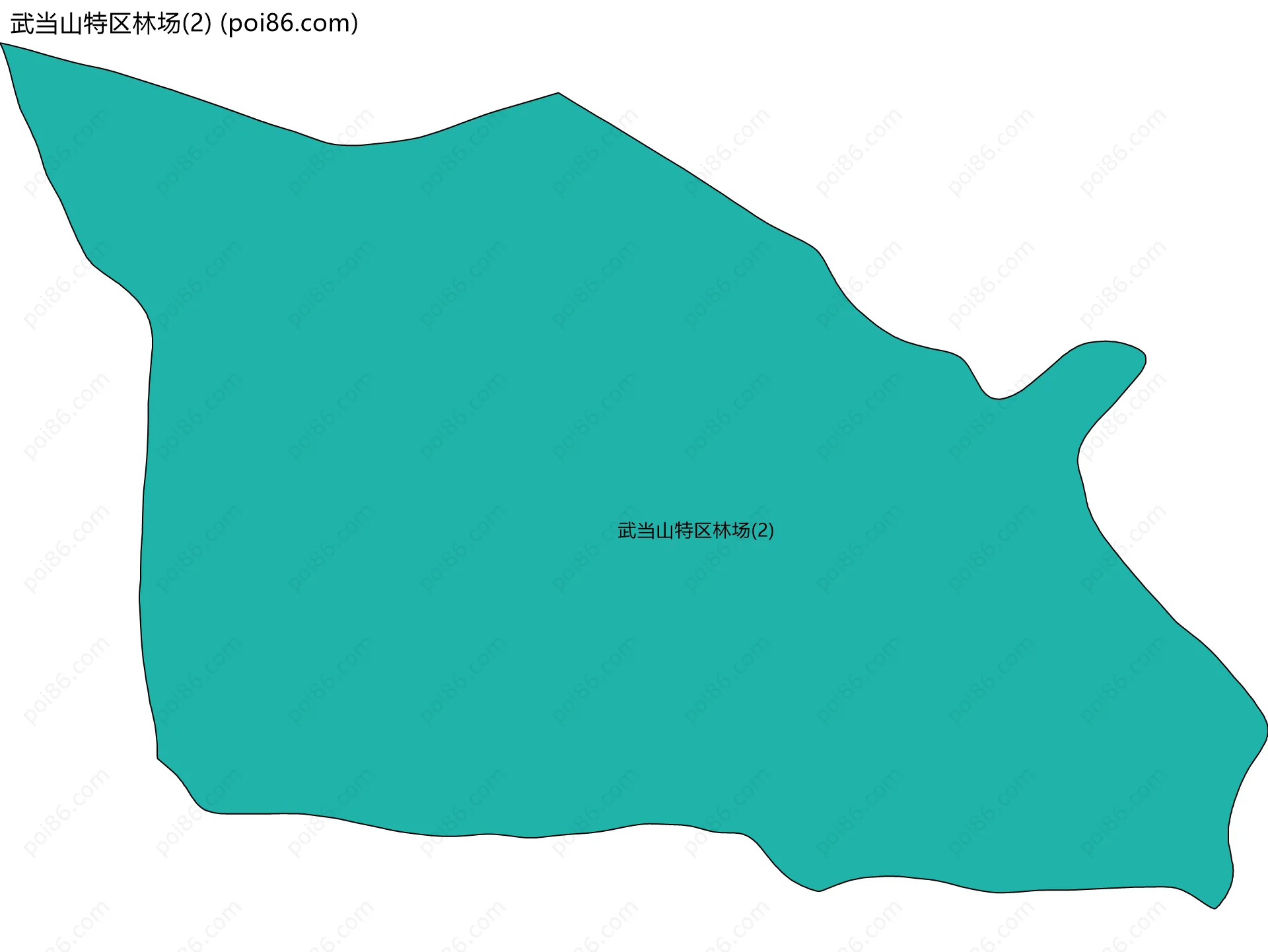 武当山特区林场(2)边界地图