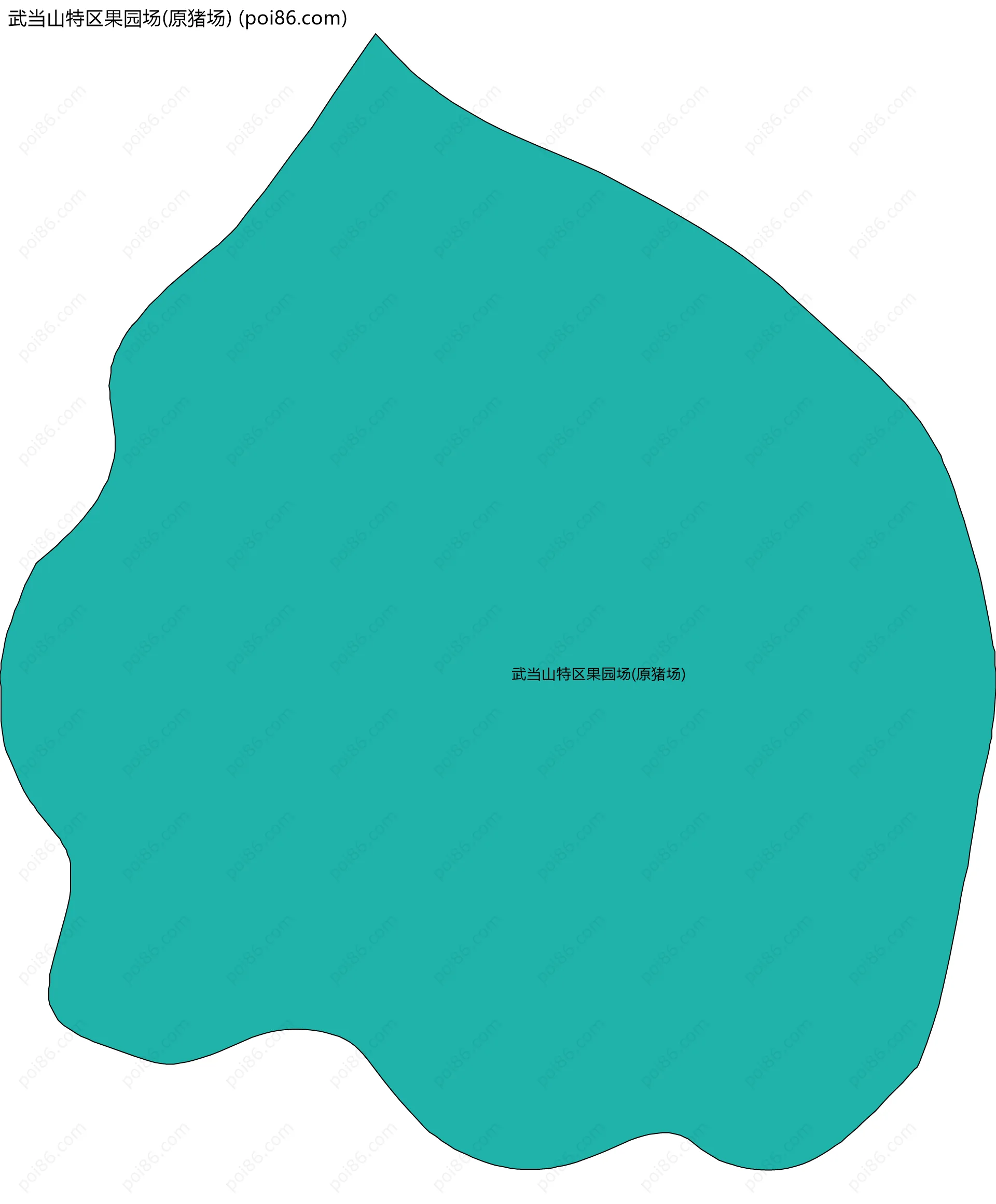 武当山特区果园场(原猪场)边界地图