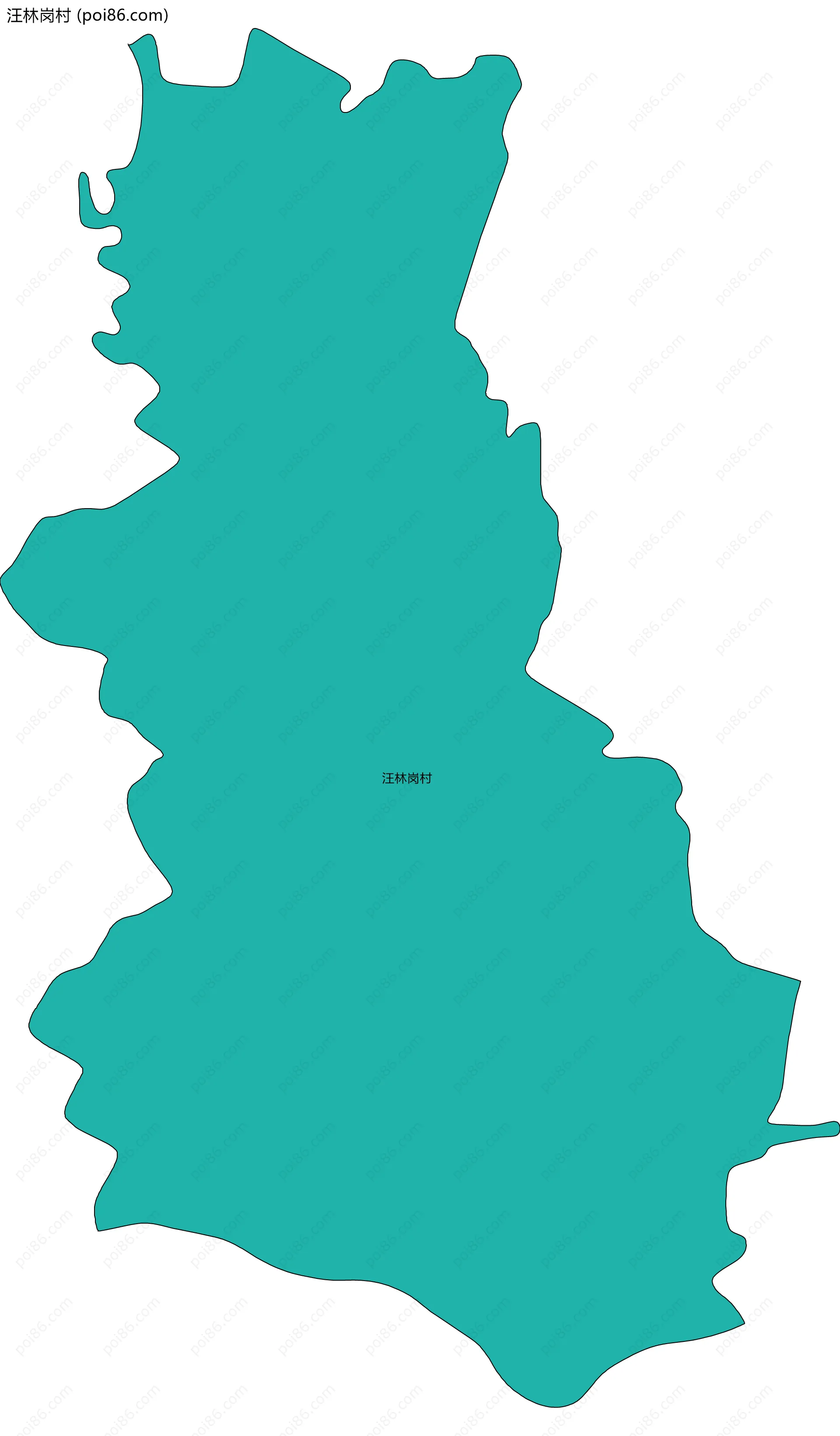 汪林岗村边界地图