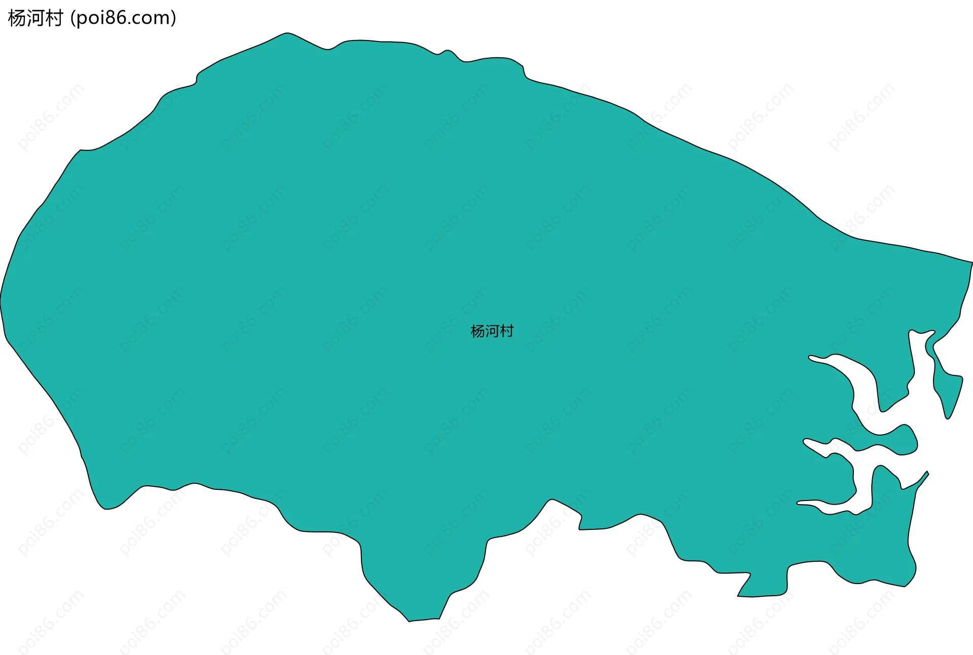 杨河村边界地图