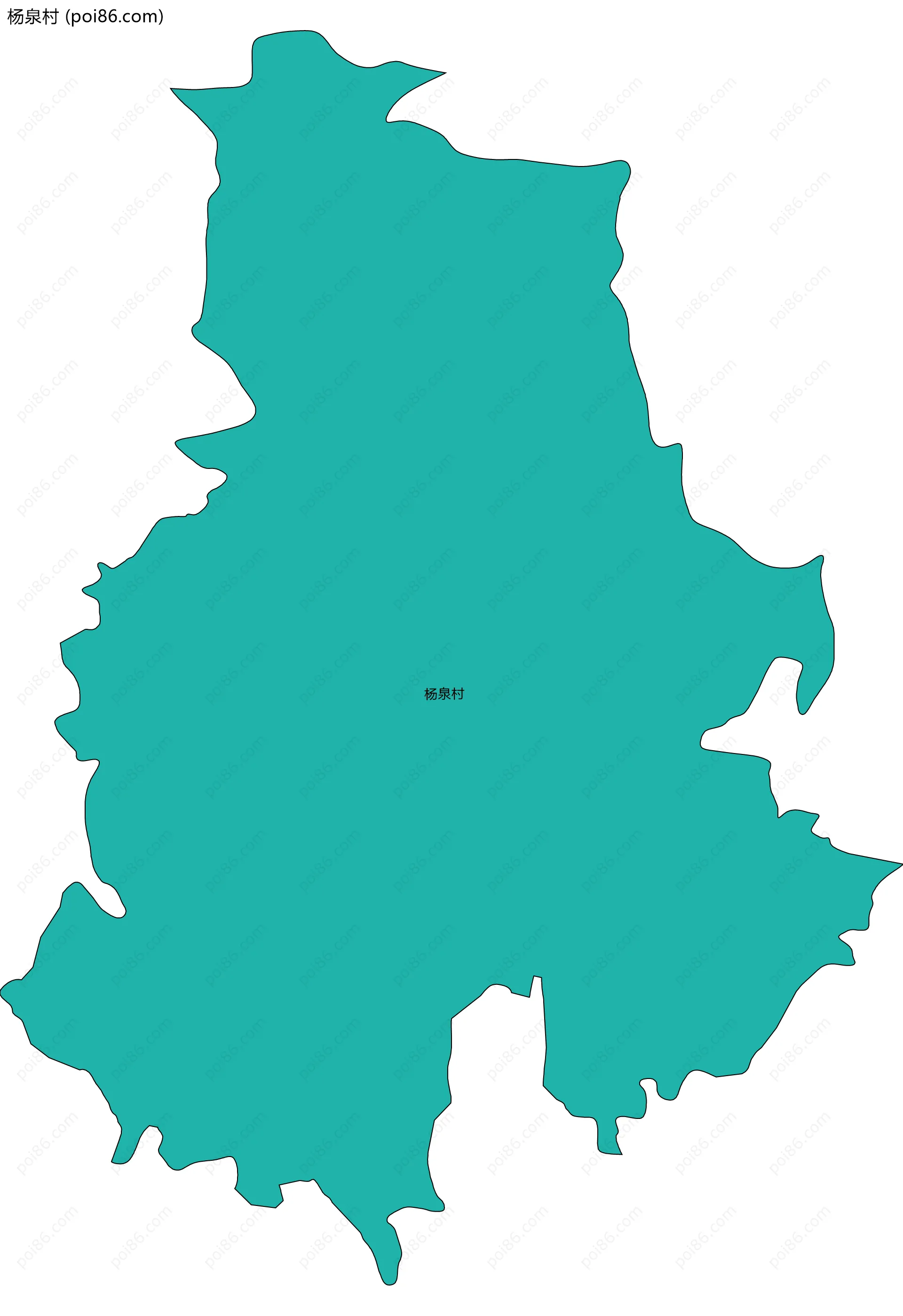 杨泉村边界地图