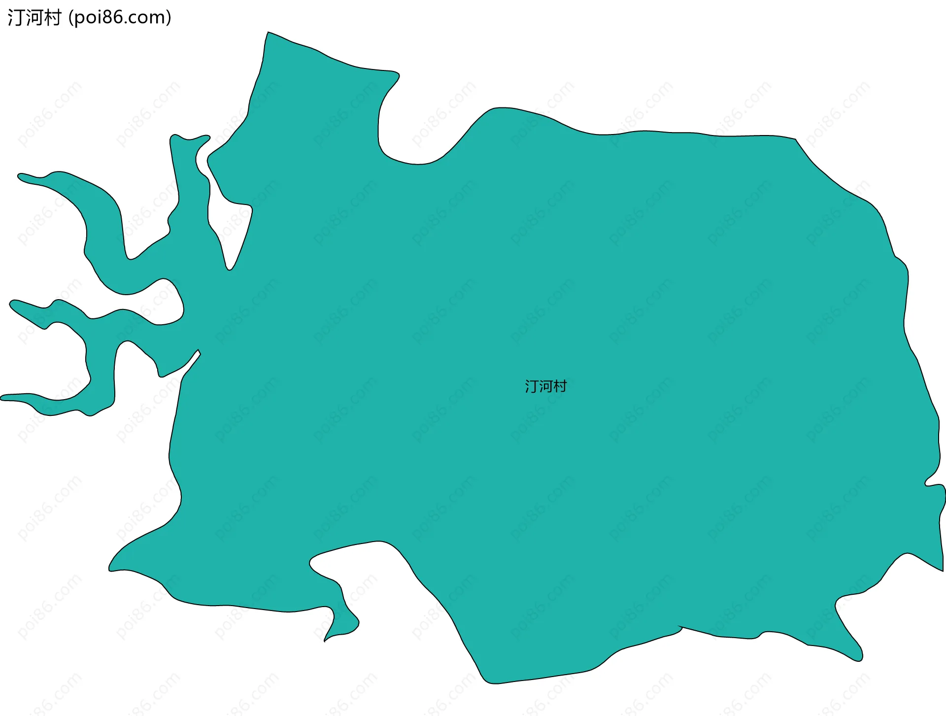 汀河村边界地图