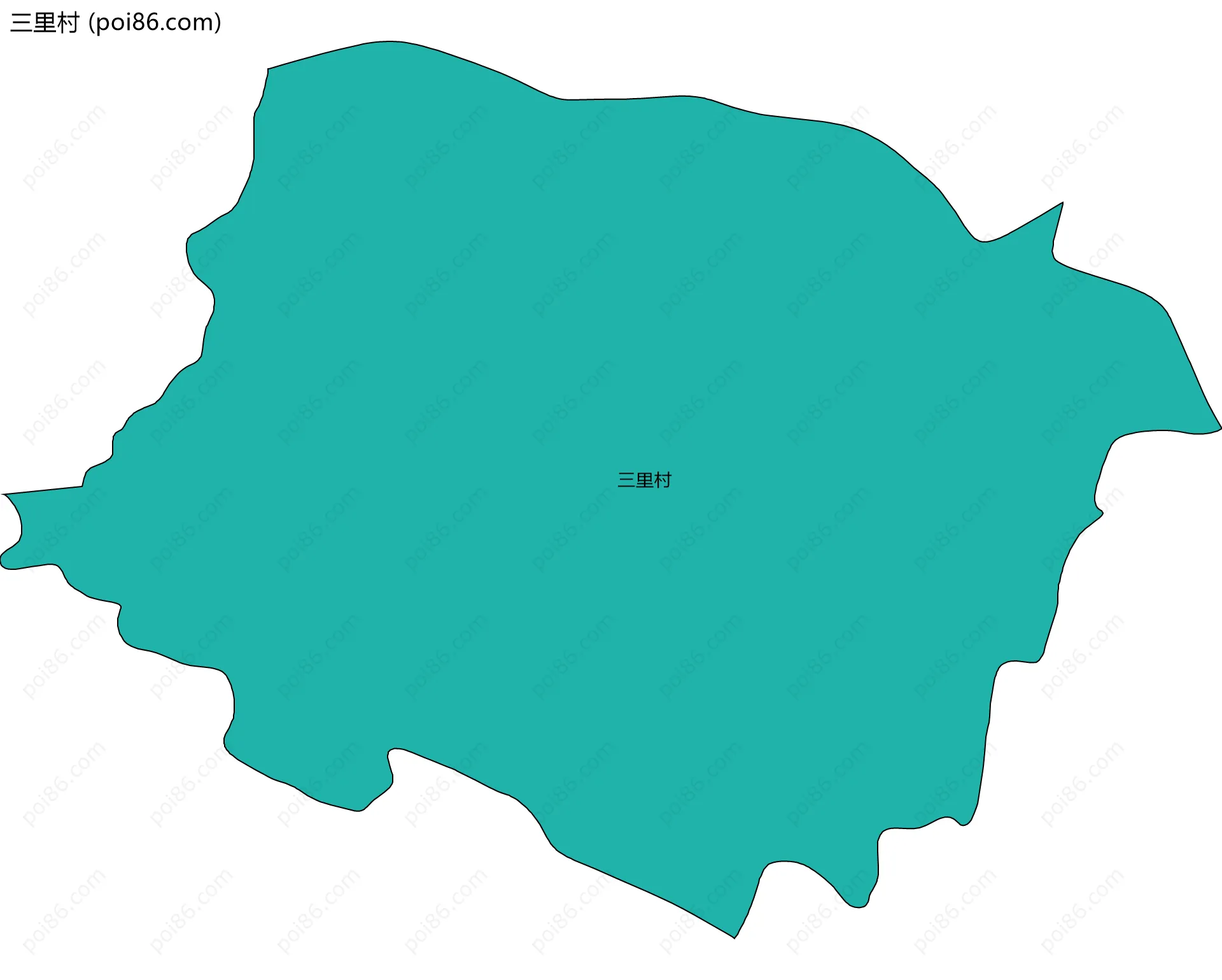 三里村边界地图