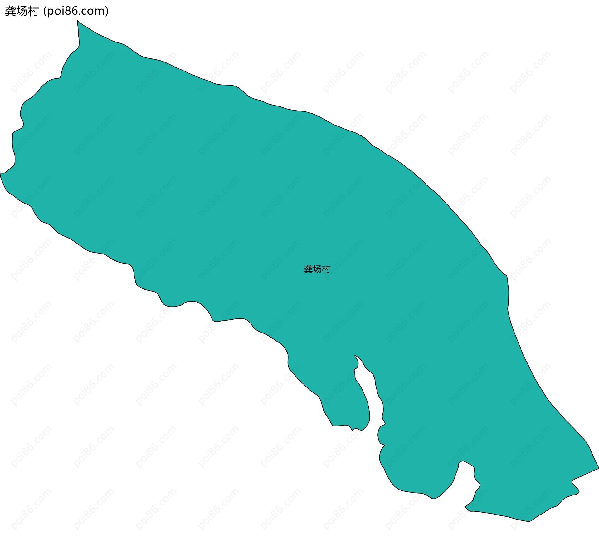 龚场村边界地图