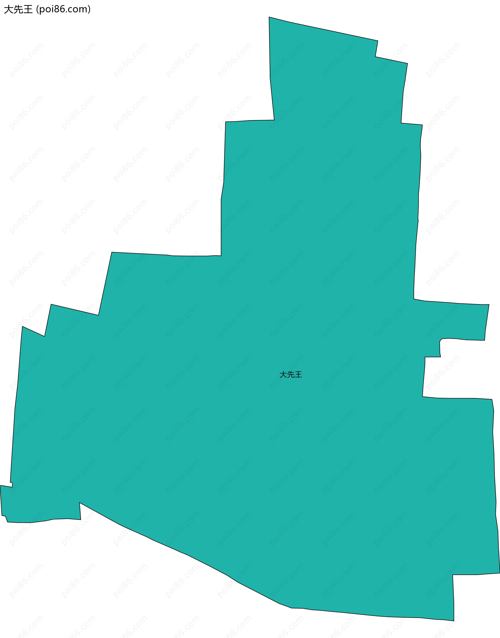 大先王边界地图