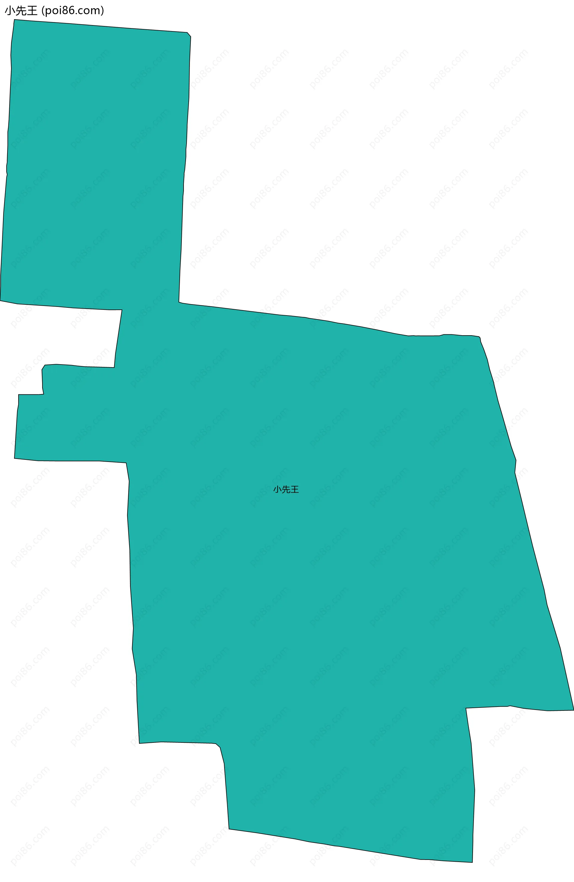 小先王边界地图