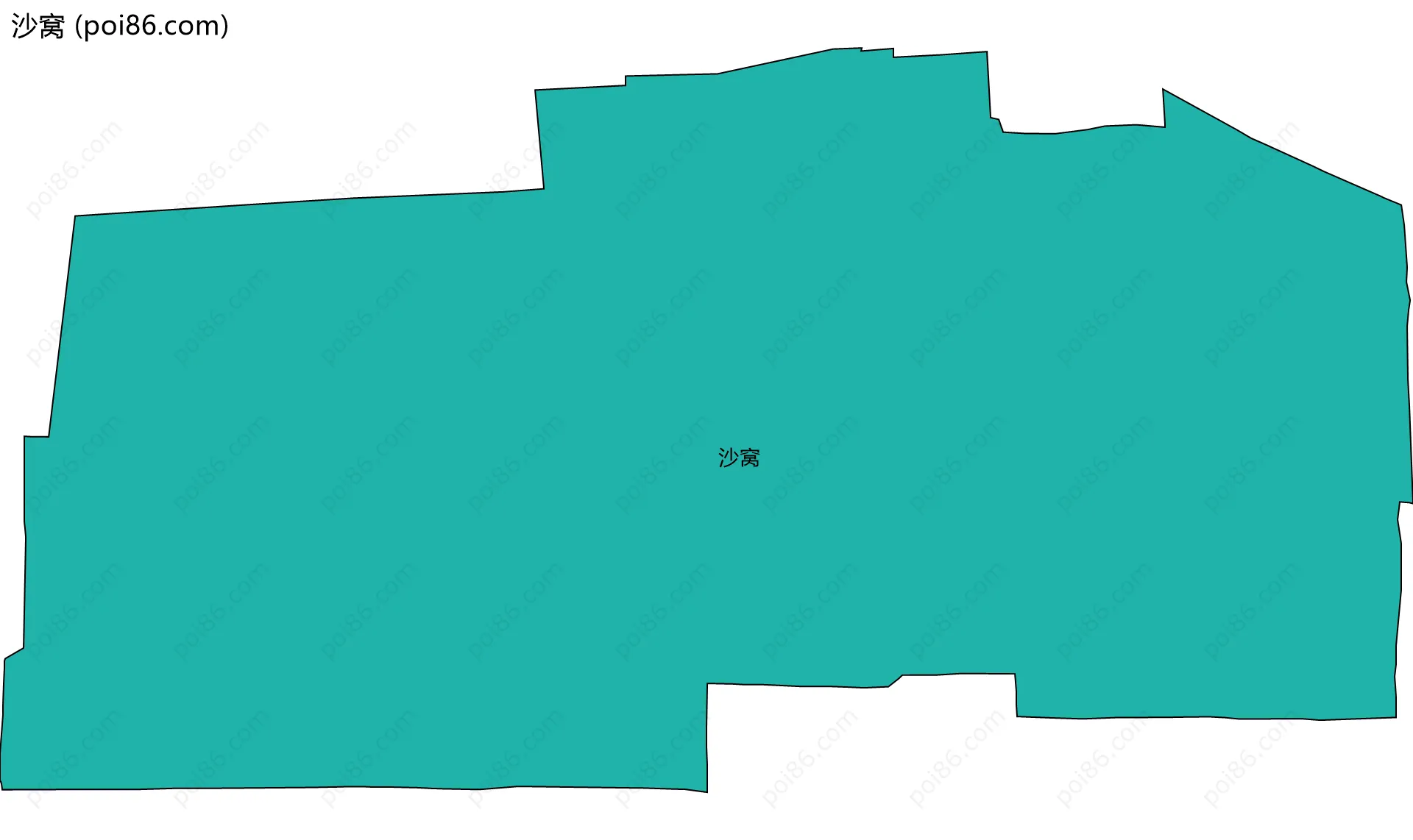 沙窝边界地图
