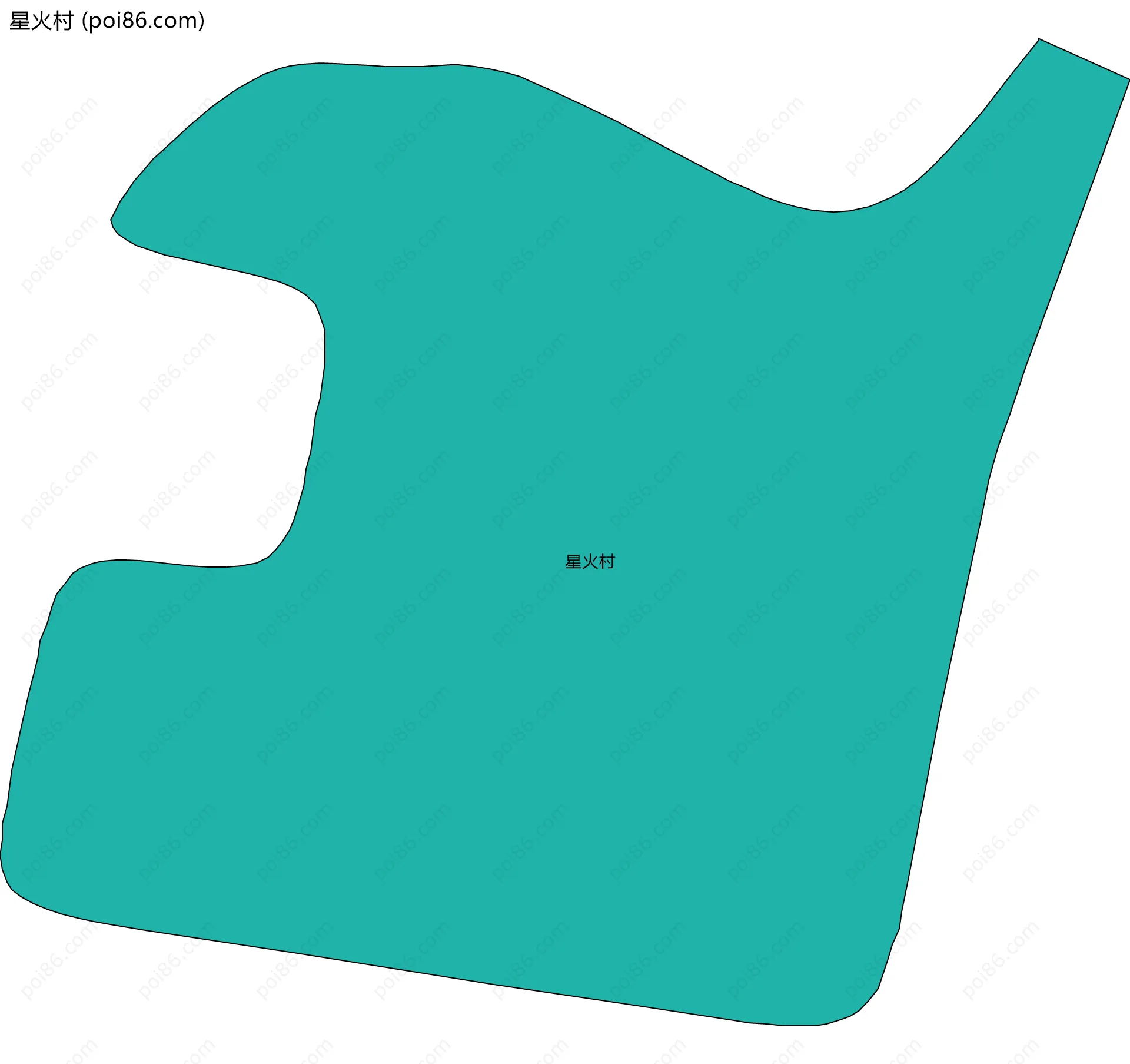 星火村边界地图