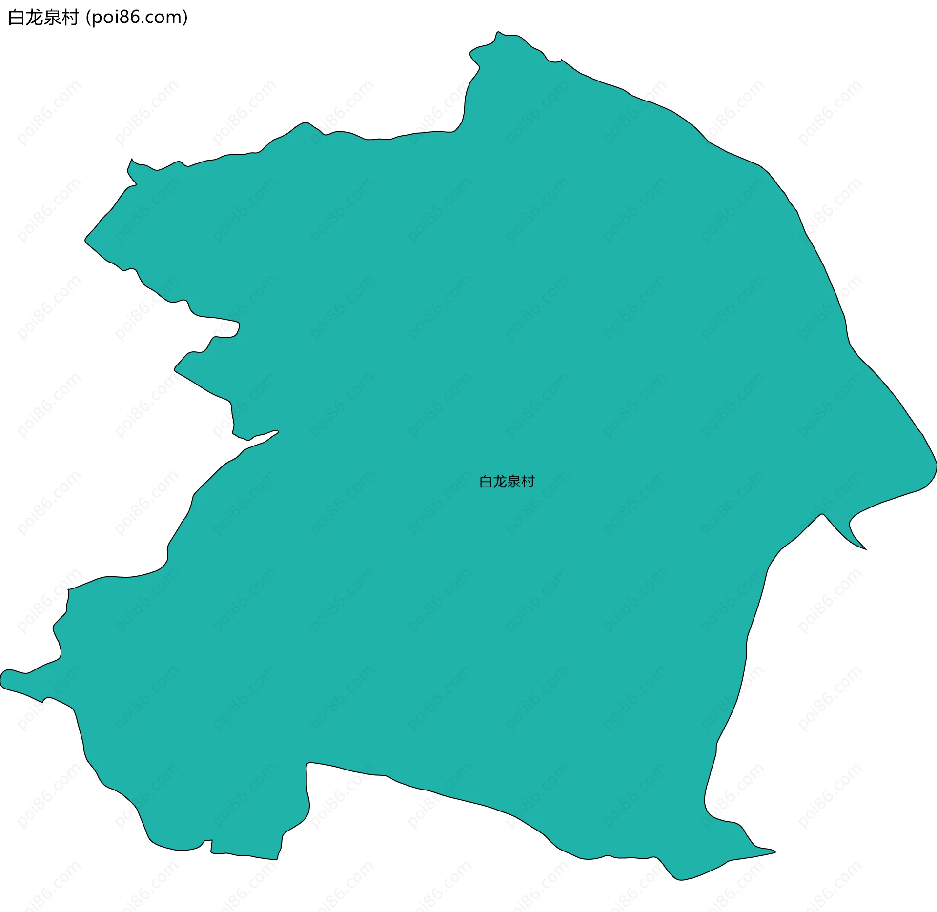 白龙泉村边界地图