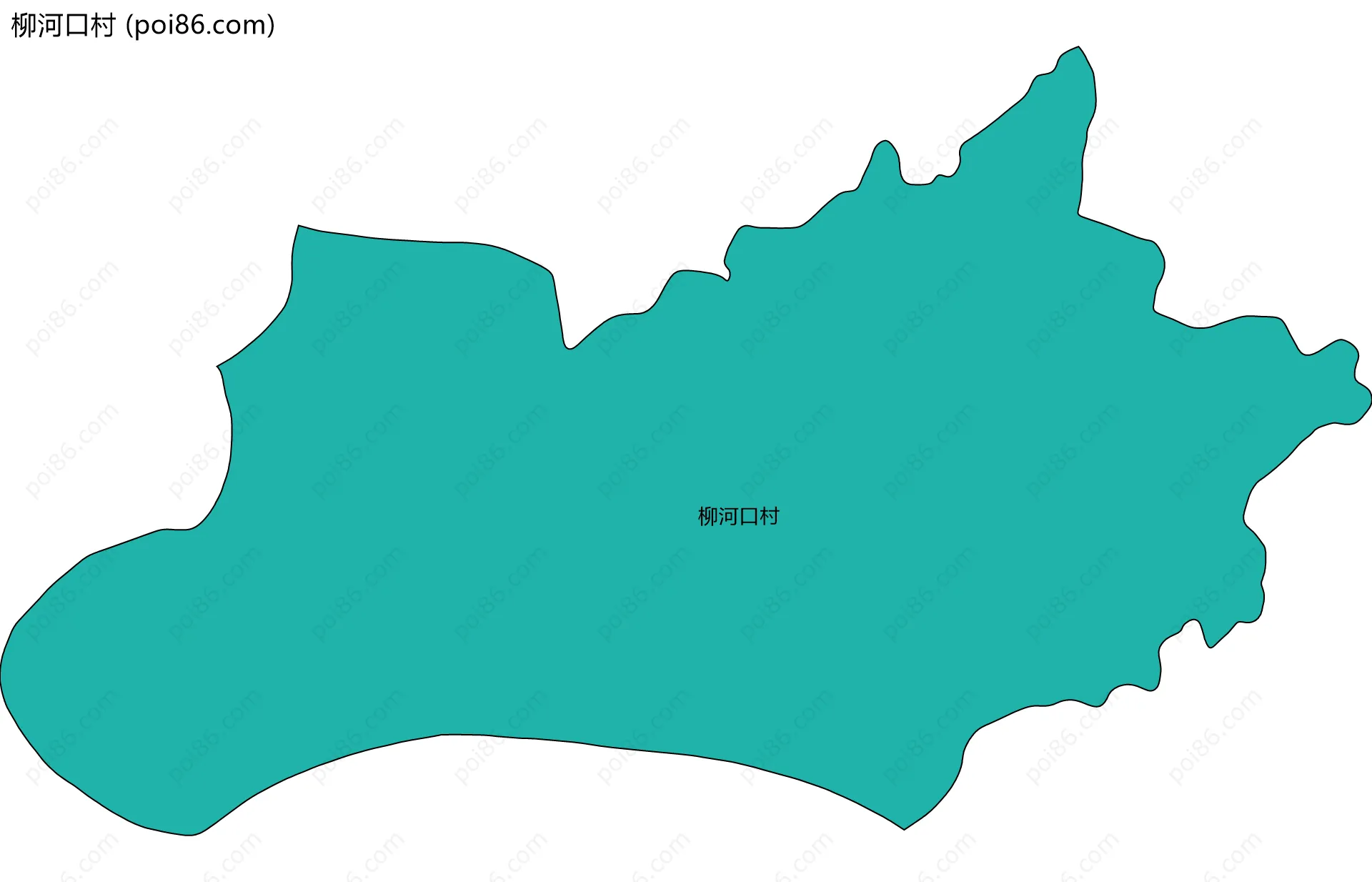 柳河口村边界地图