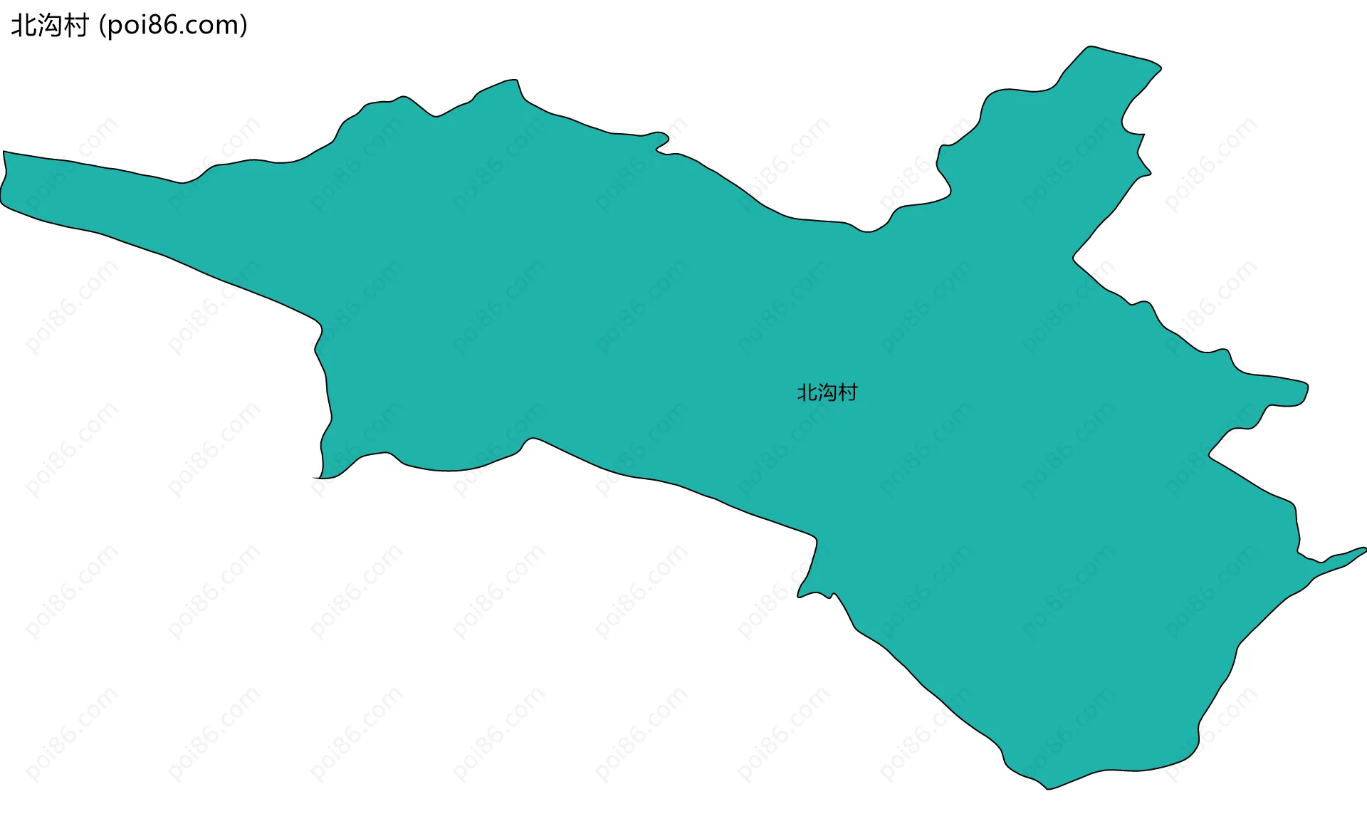 北沟村边界地图