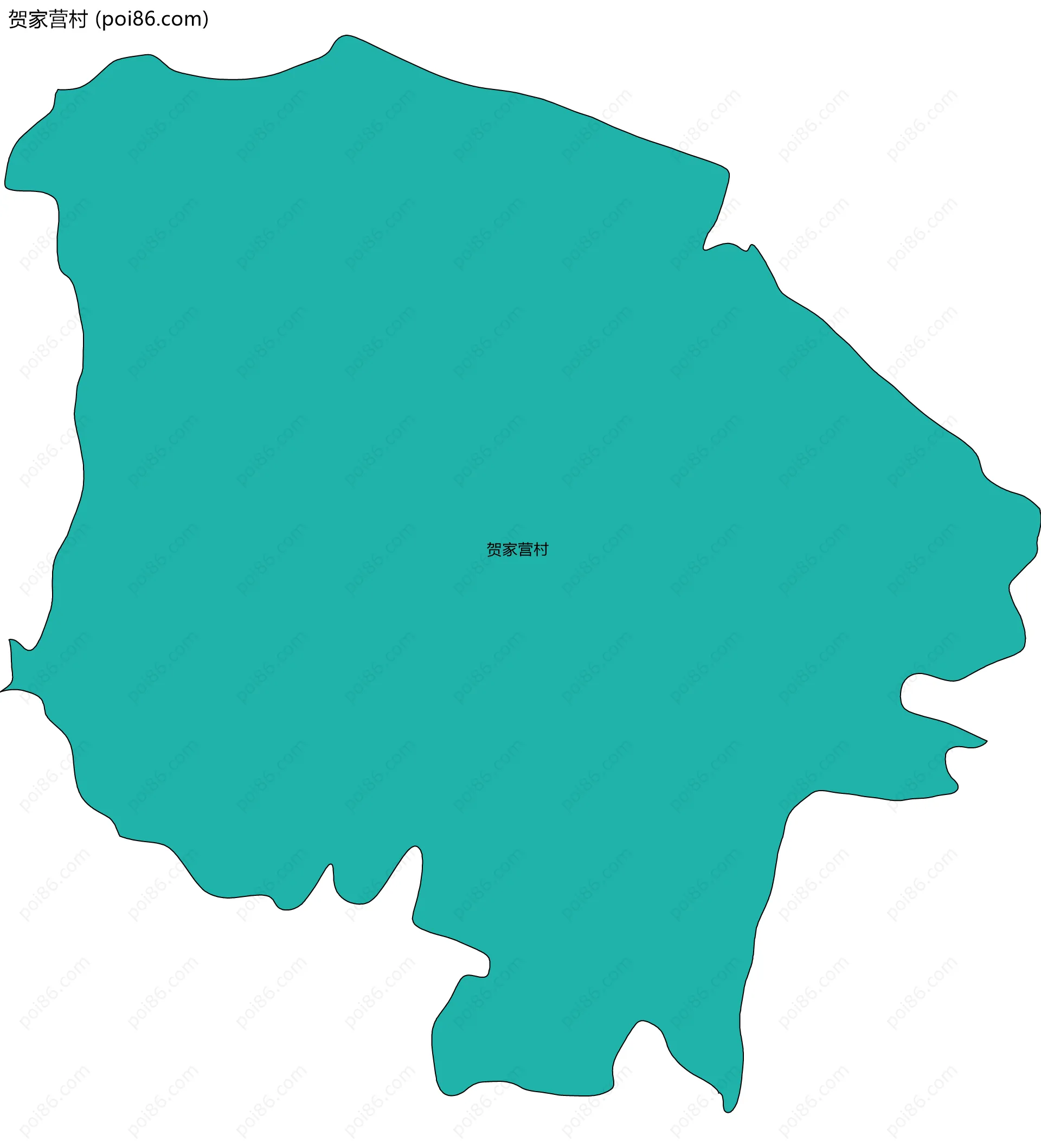 贺家营村边界地图