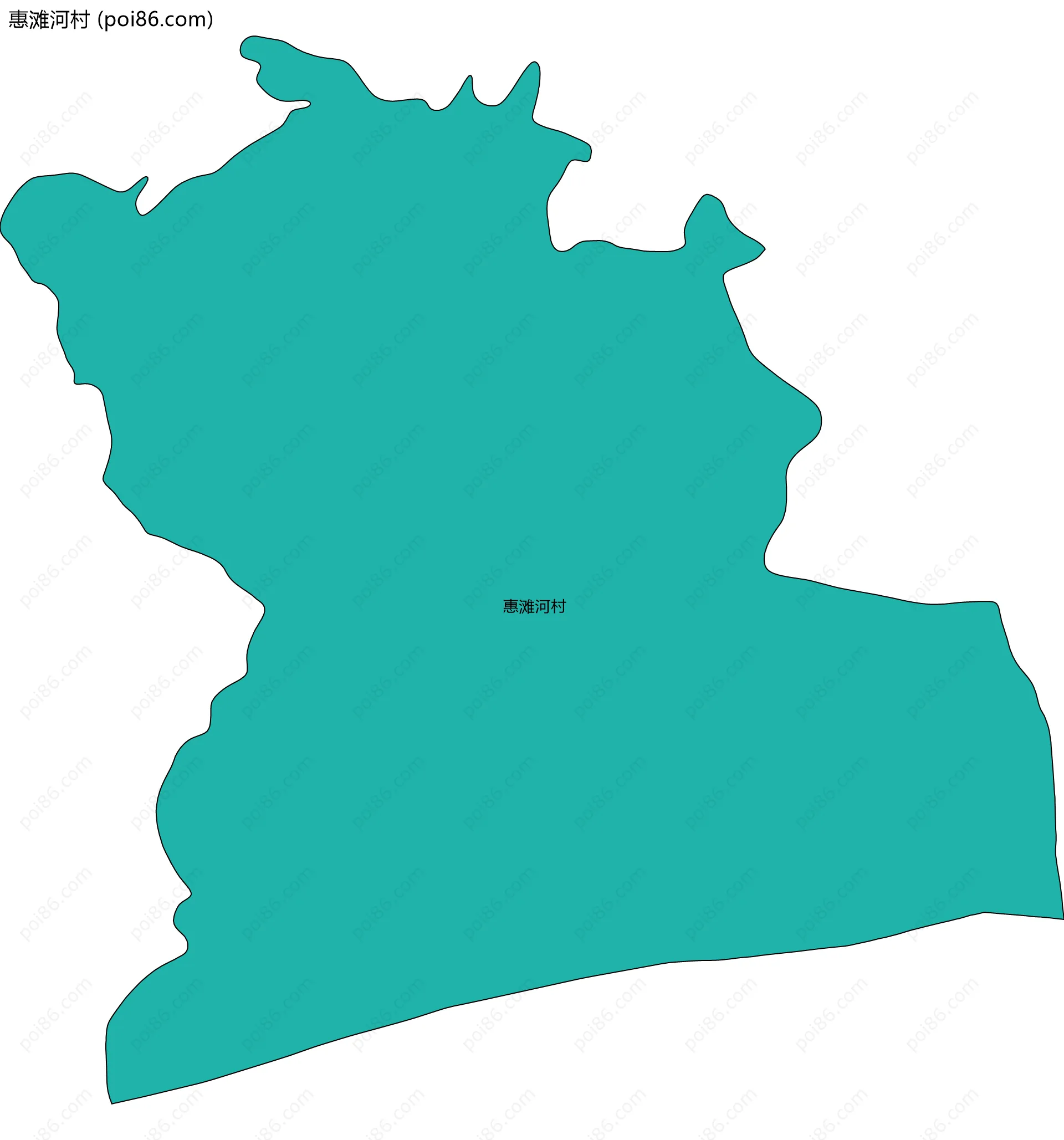 惠滩河村边界地图