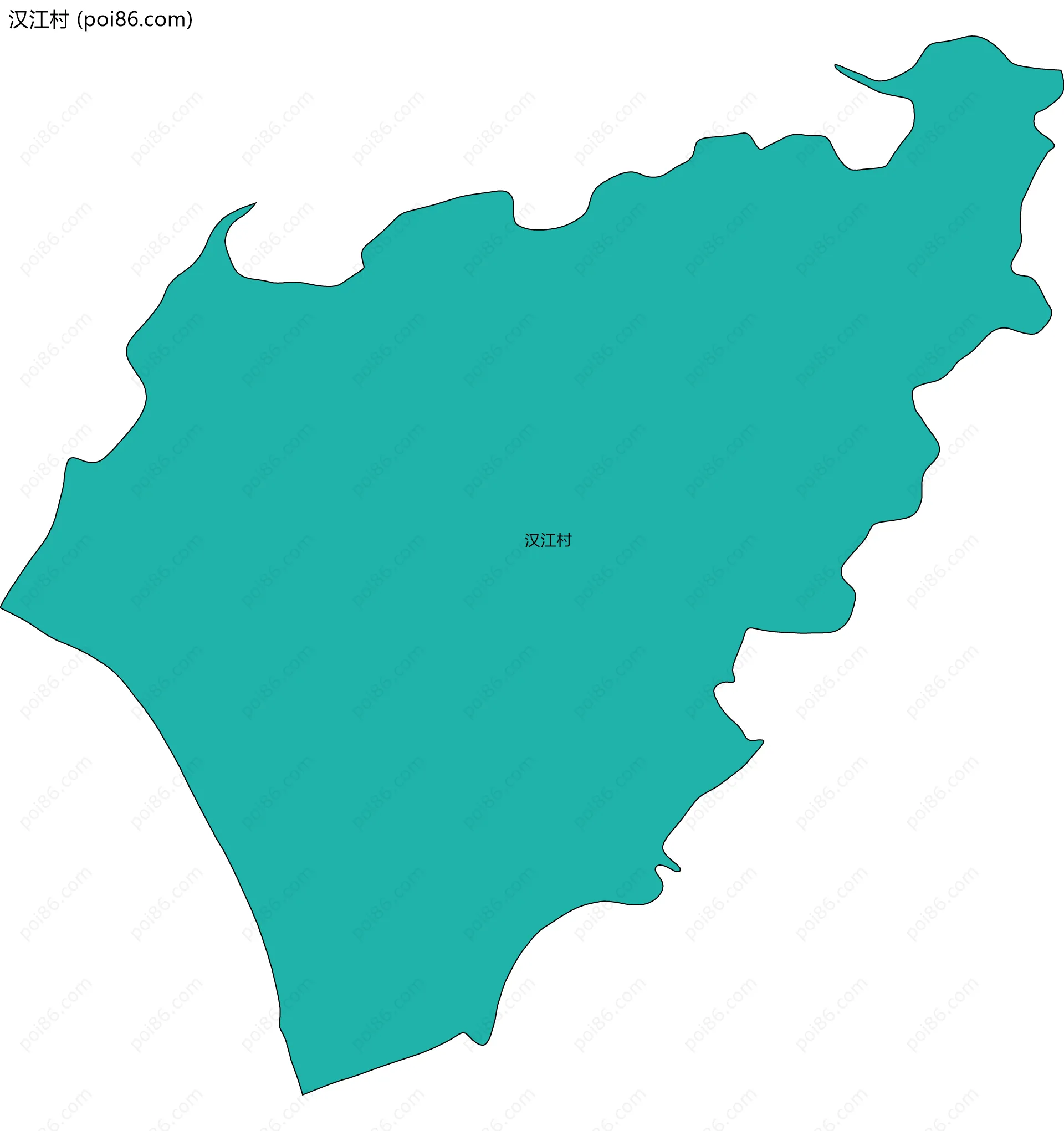 汉江村边界地图