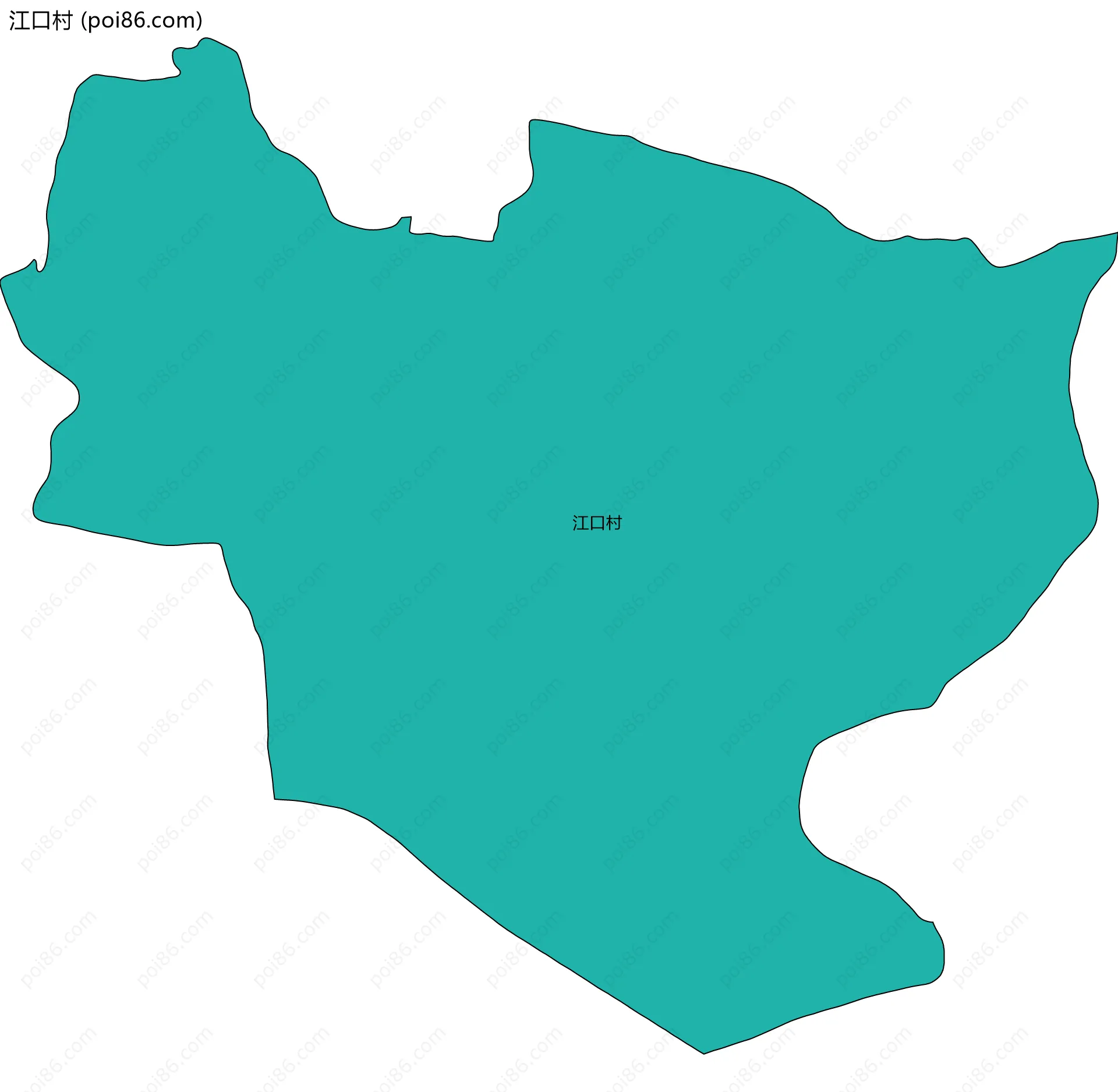江口村边界地图
