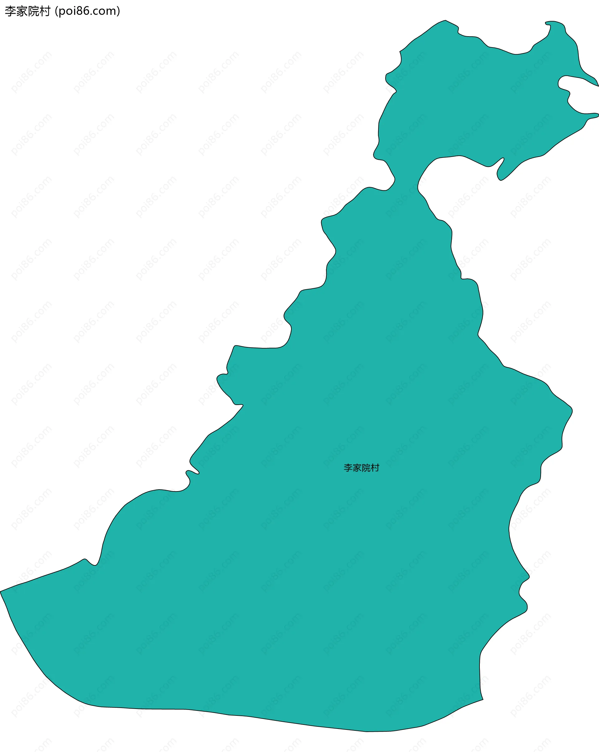 李家院村边界地图