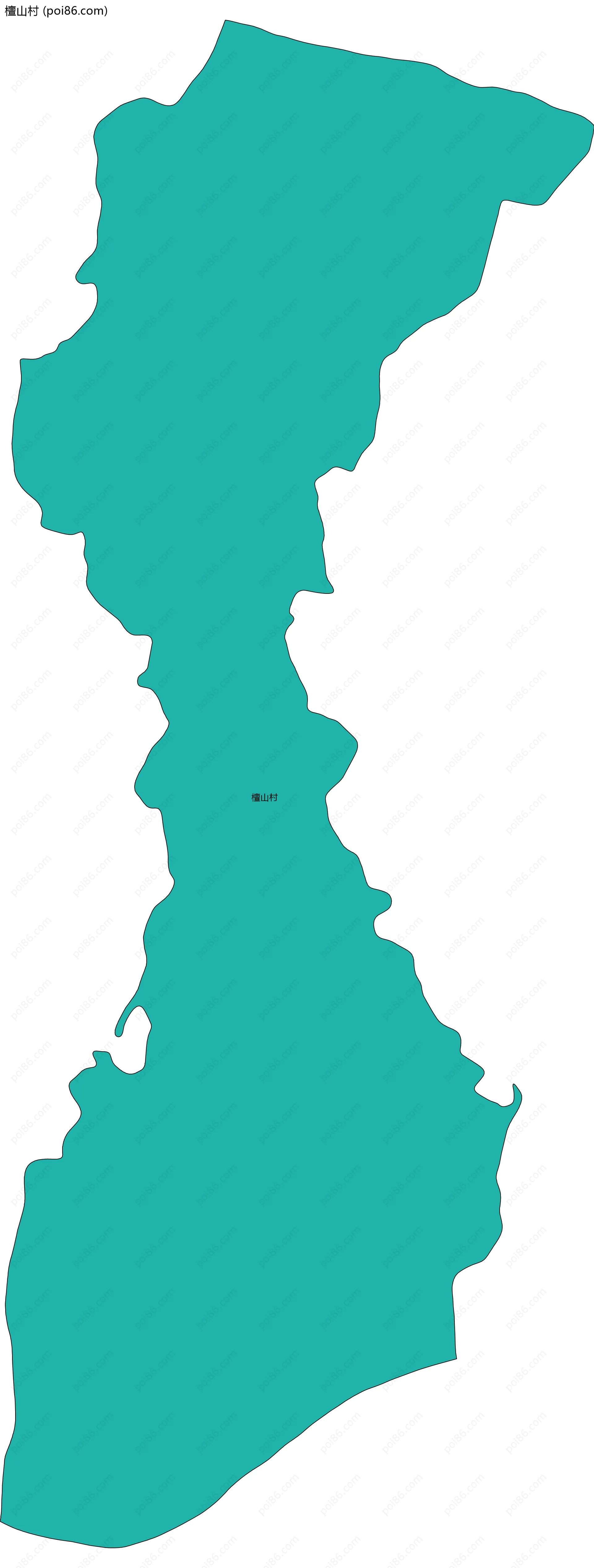 檀山村边界地图