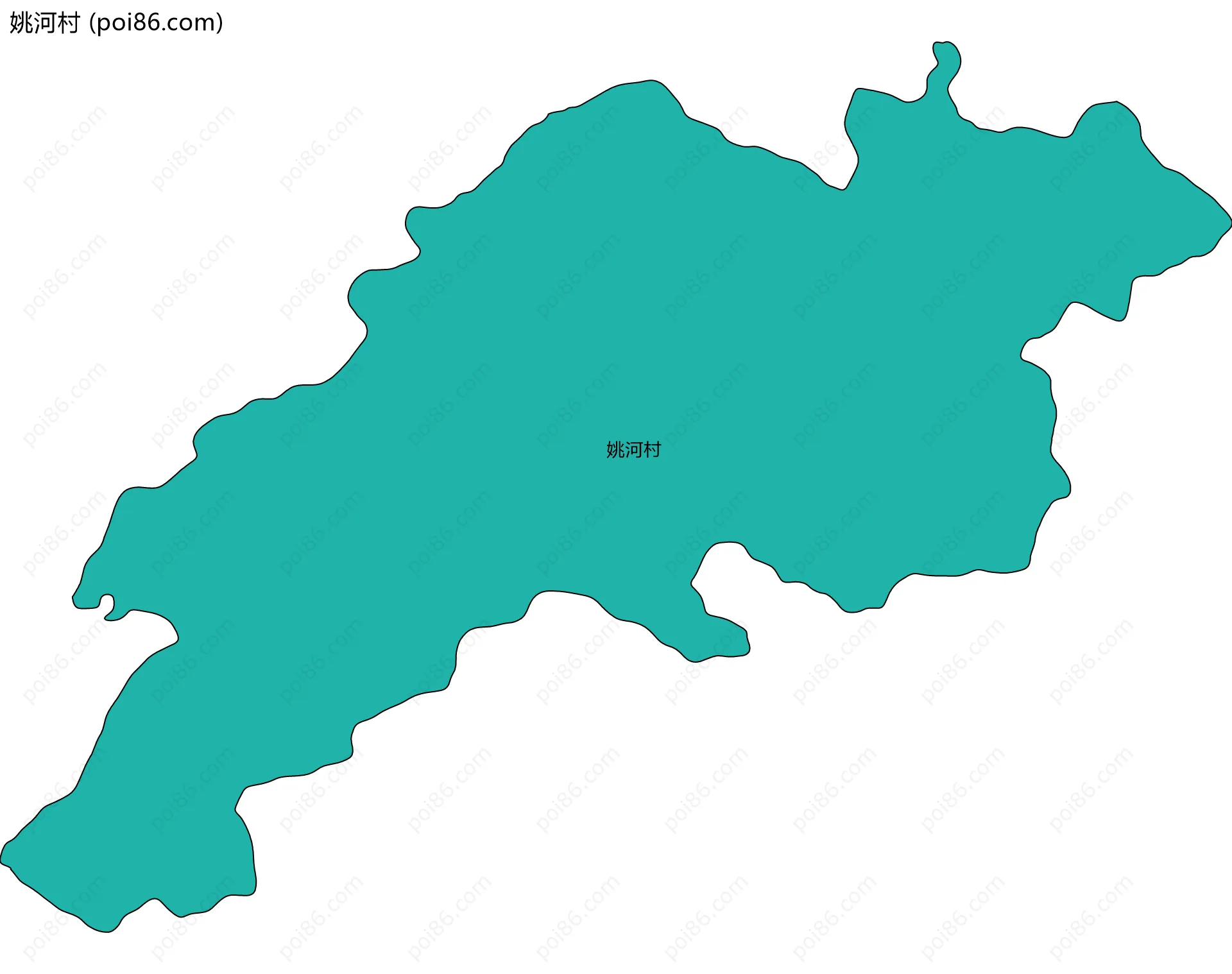 姚河村边界地图