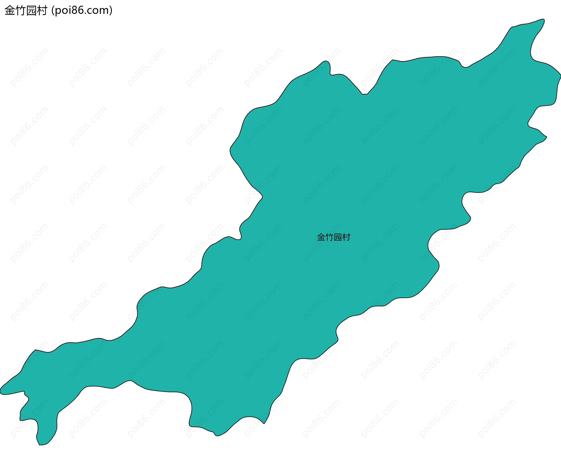 金竹园村边界地图