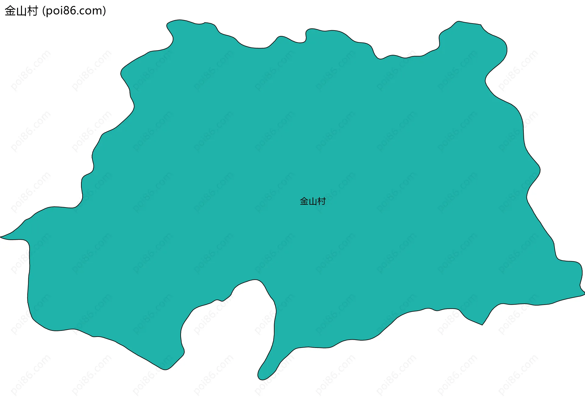 金山村边界地图