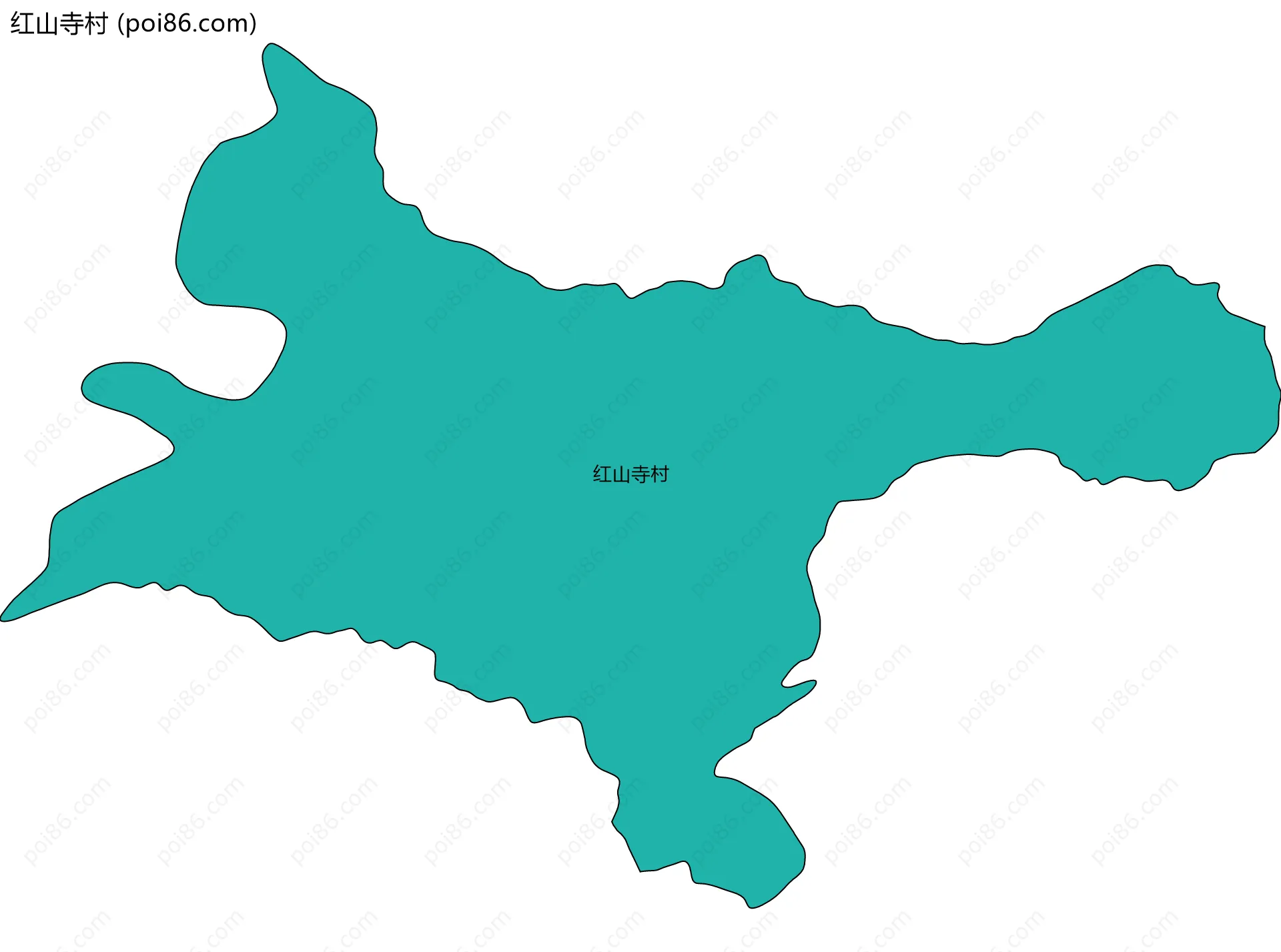 红山寺村边界地图