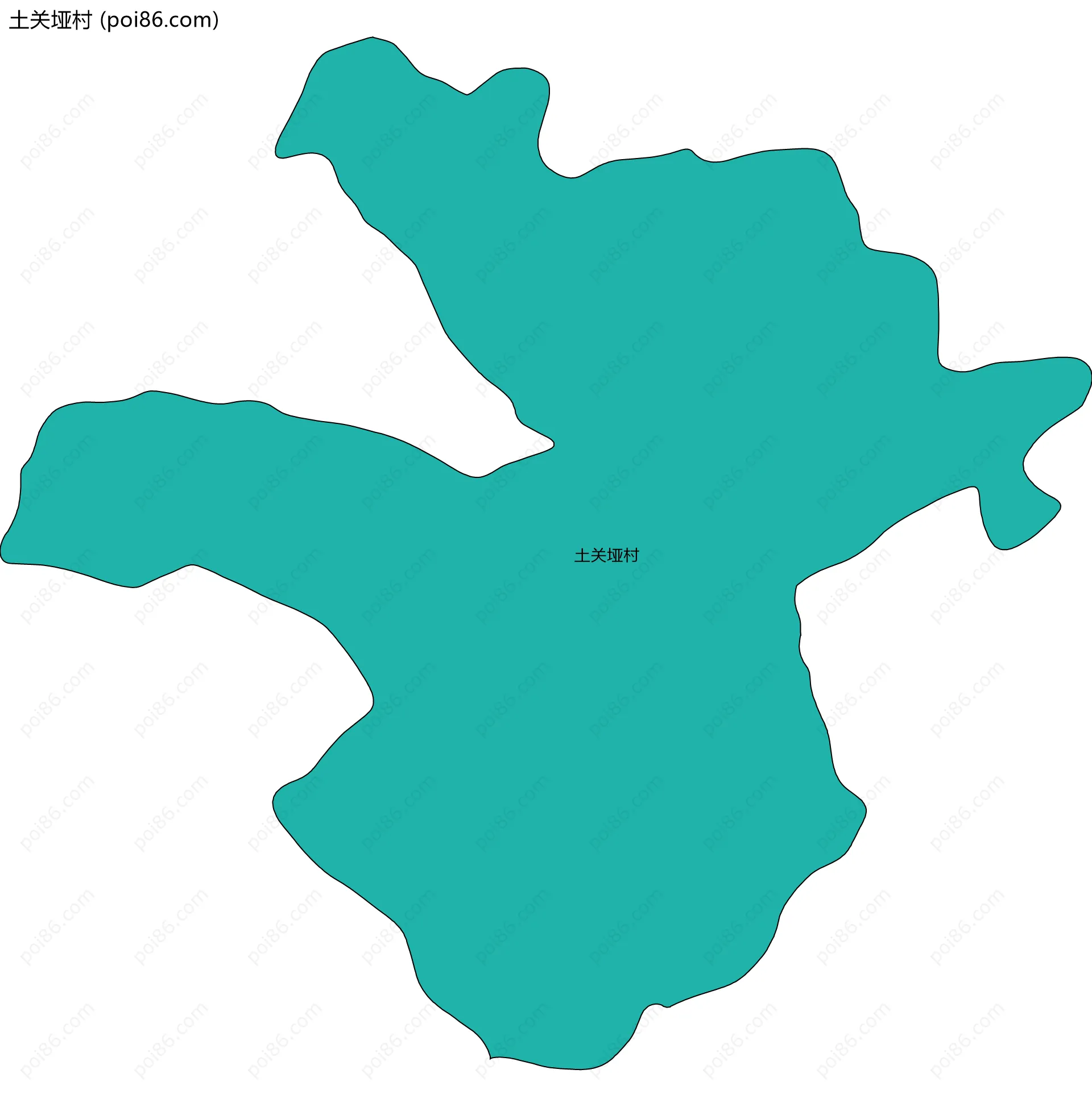 土关垭村边界地图