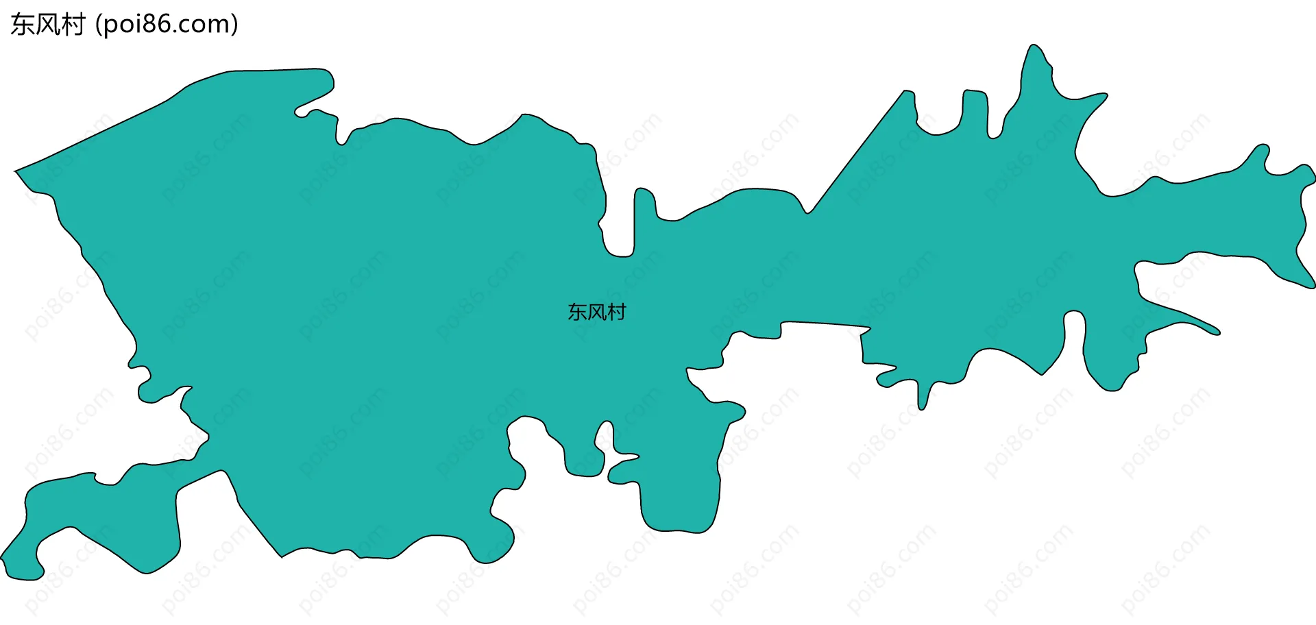 东风村边界地图