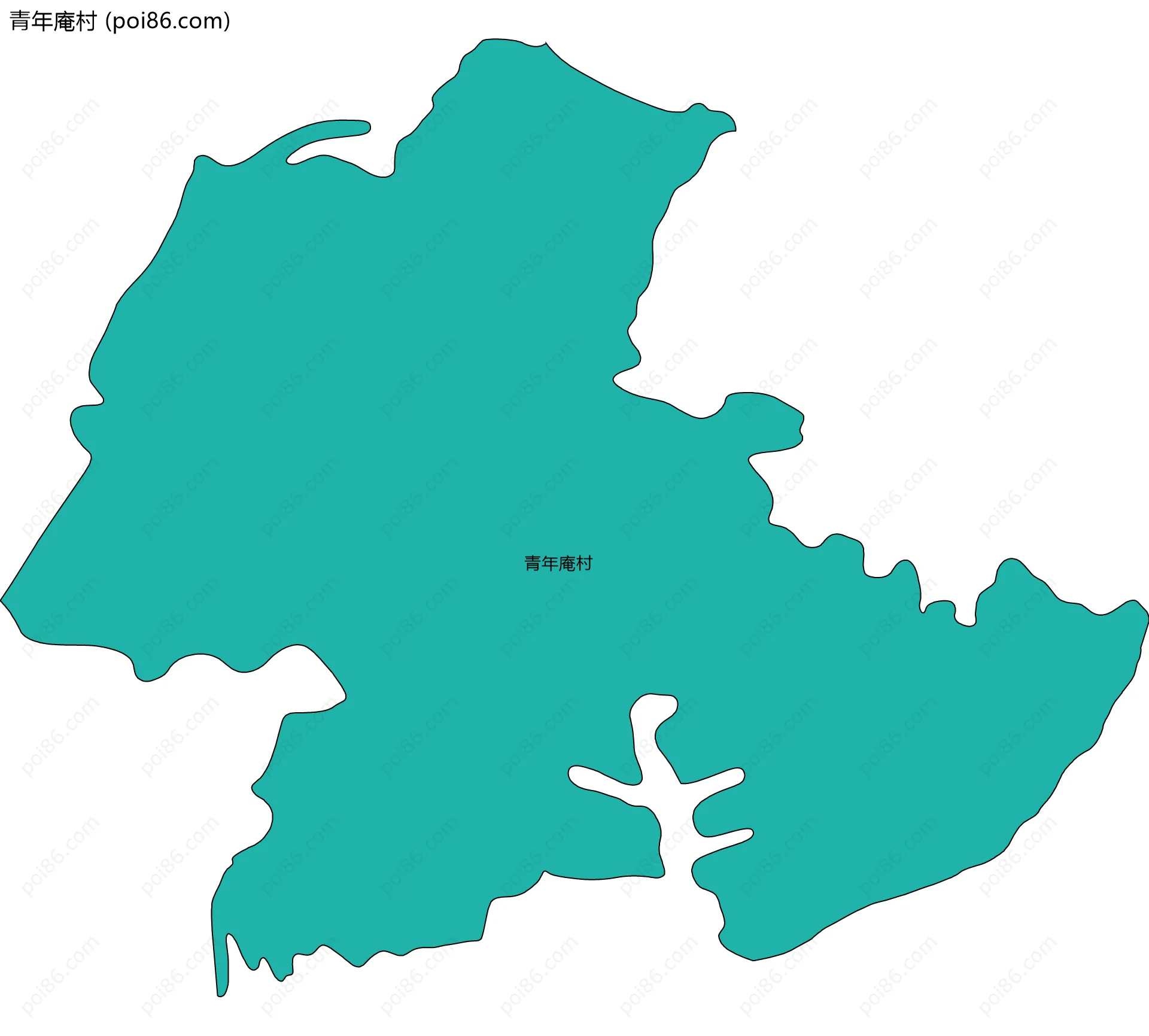 青年庵村边界地图