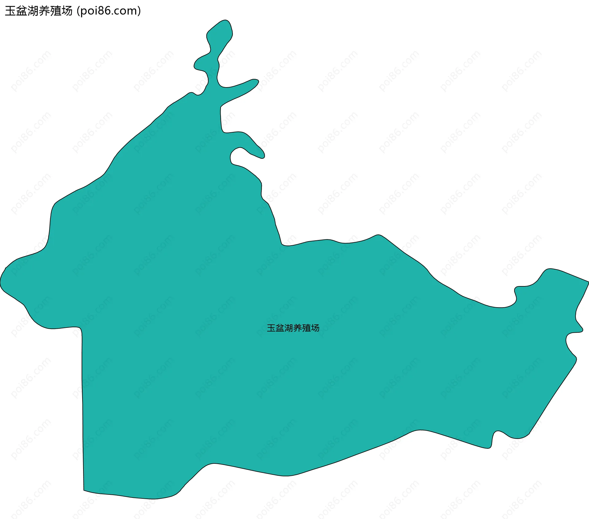 玉盆湖养殖场边界地图