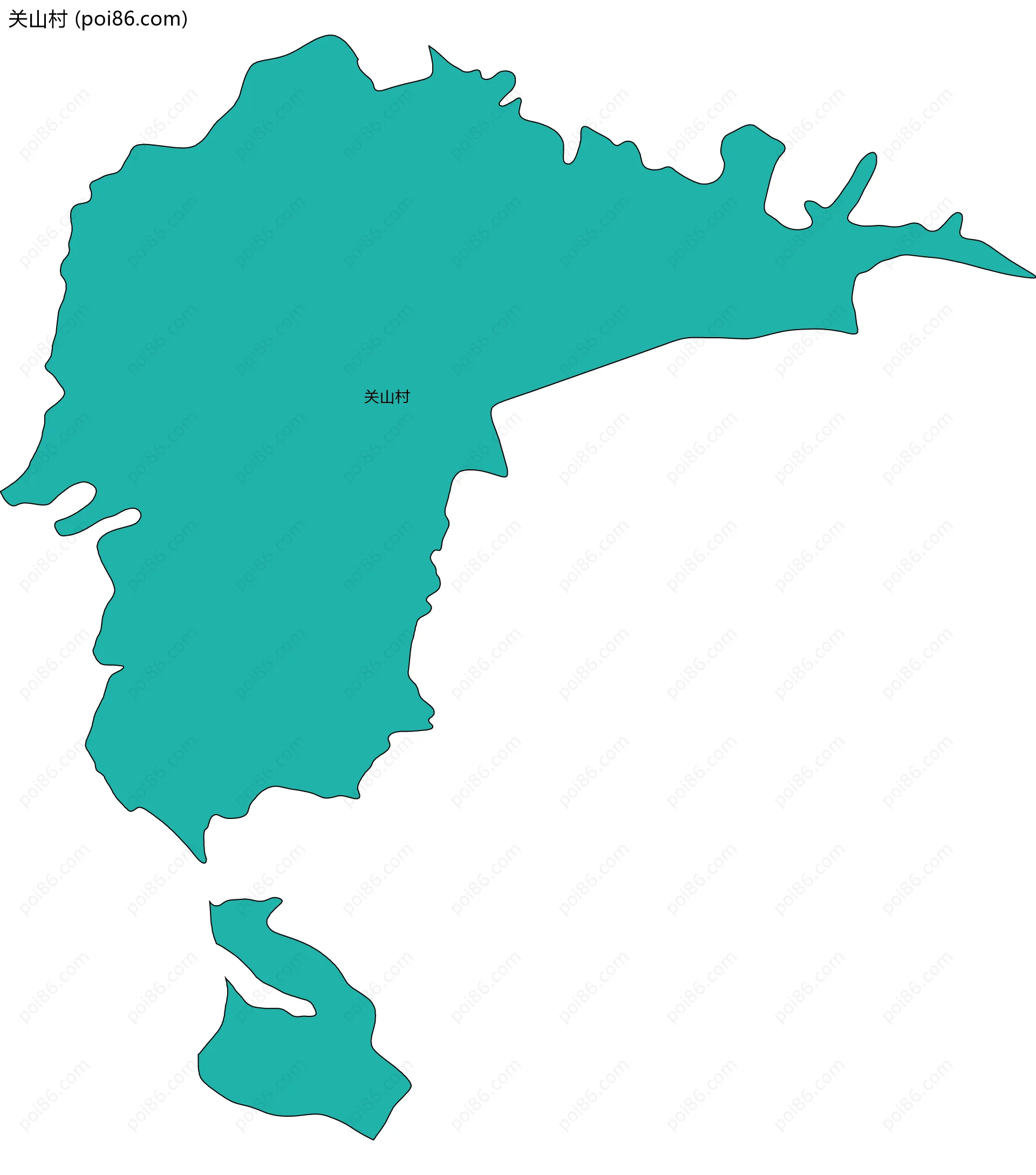 关山村边界地图