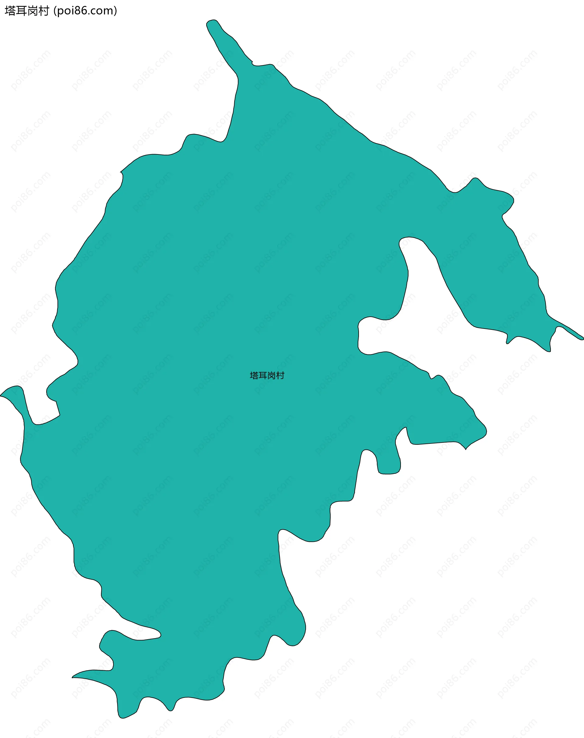 塔耳岗村边界地图