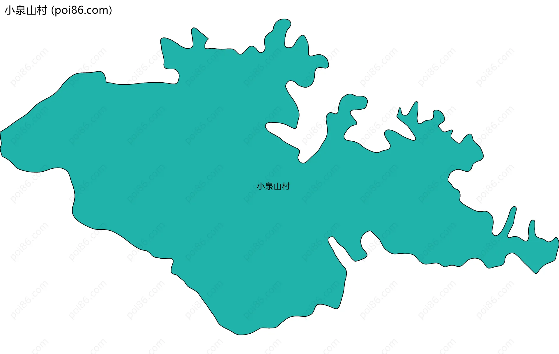 小泉山村边界地图
