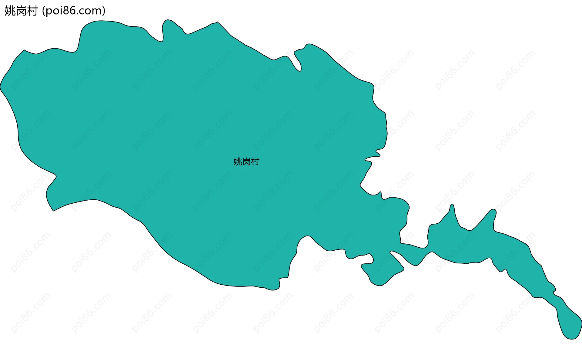 姚岗村边界地图
