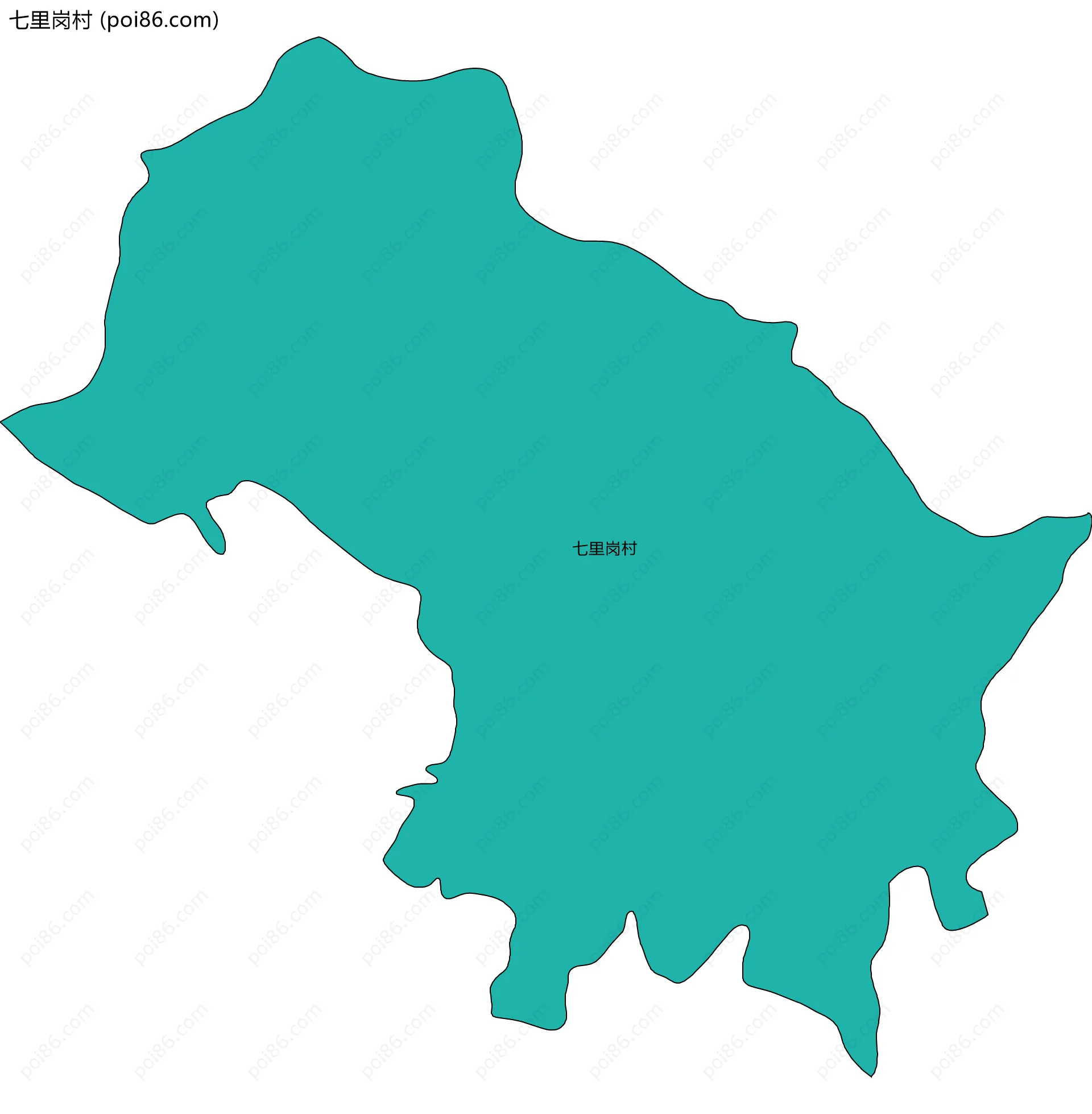 七里岗村边界地图
