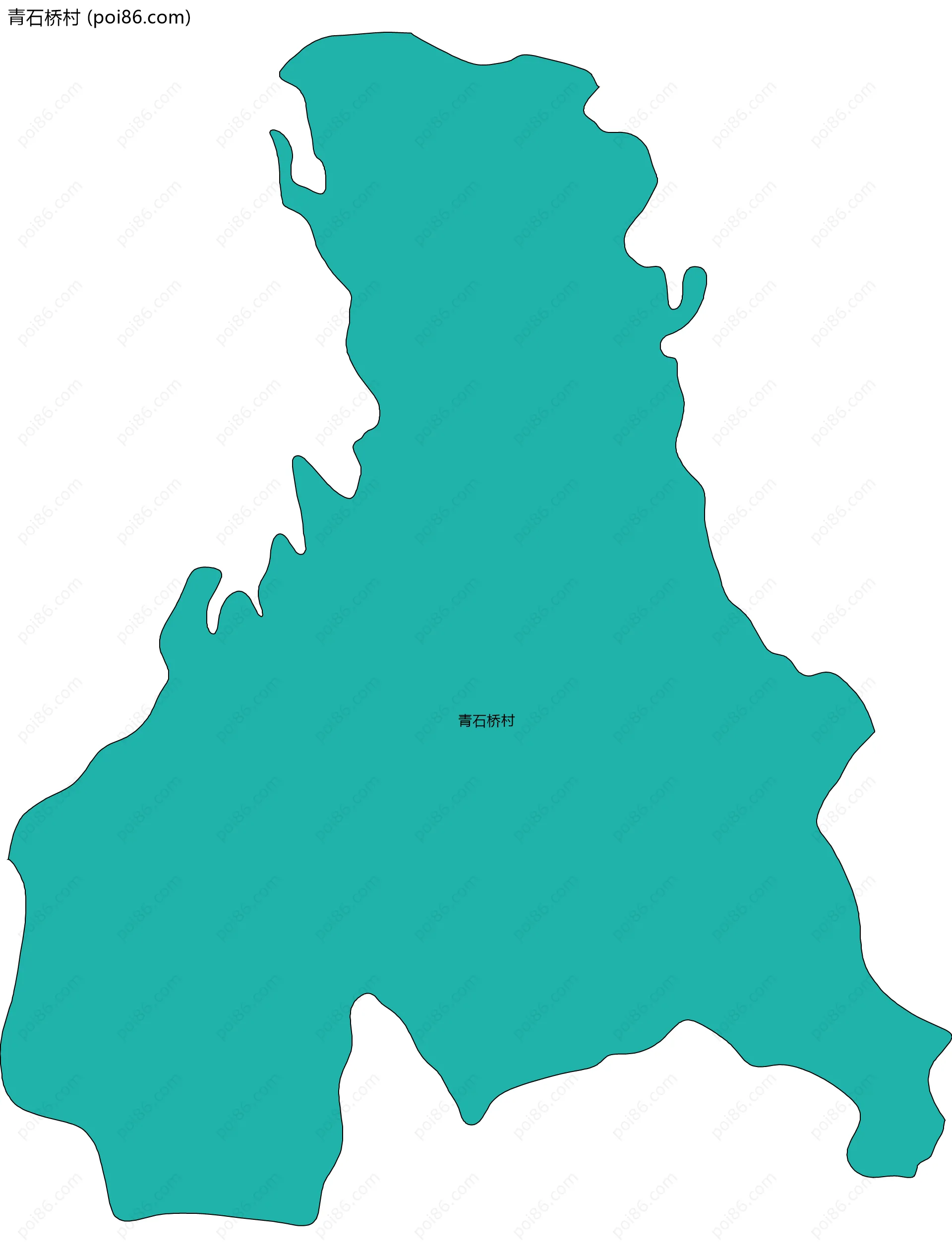 青石桥村边界地图